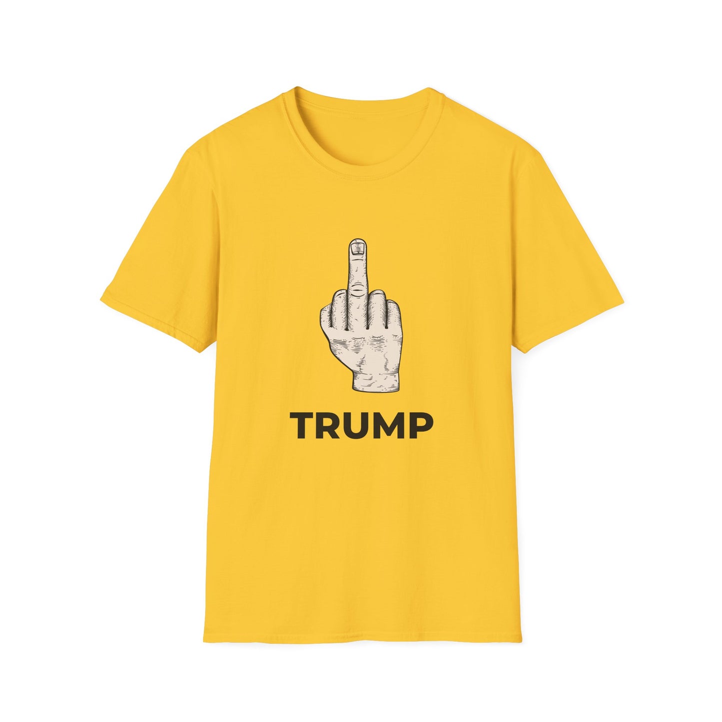 Flipping Off Tyranny: No Kings in America — Two-Sided Statement Tee – Daisy Yellow Edition