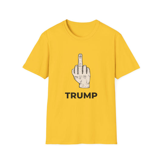 Flipping Off Tyranny: No Kings in America — Two-Sided Statement Tee – Daisy Yellow Edition