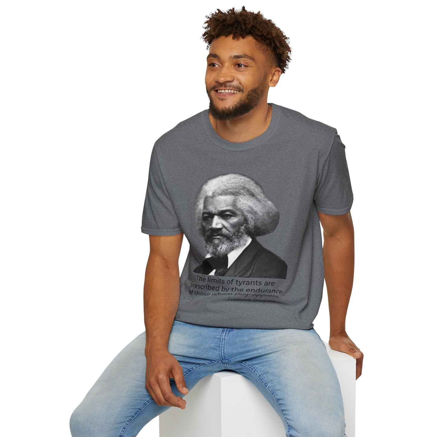 The Limits of Tyrants – Frederick Douglass Quote Tee (Graphite Heather)