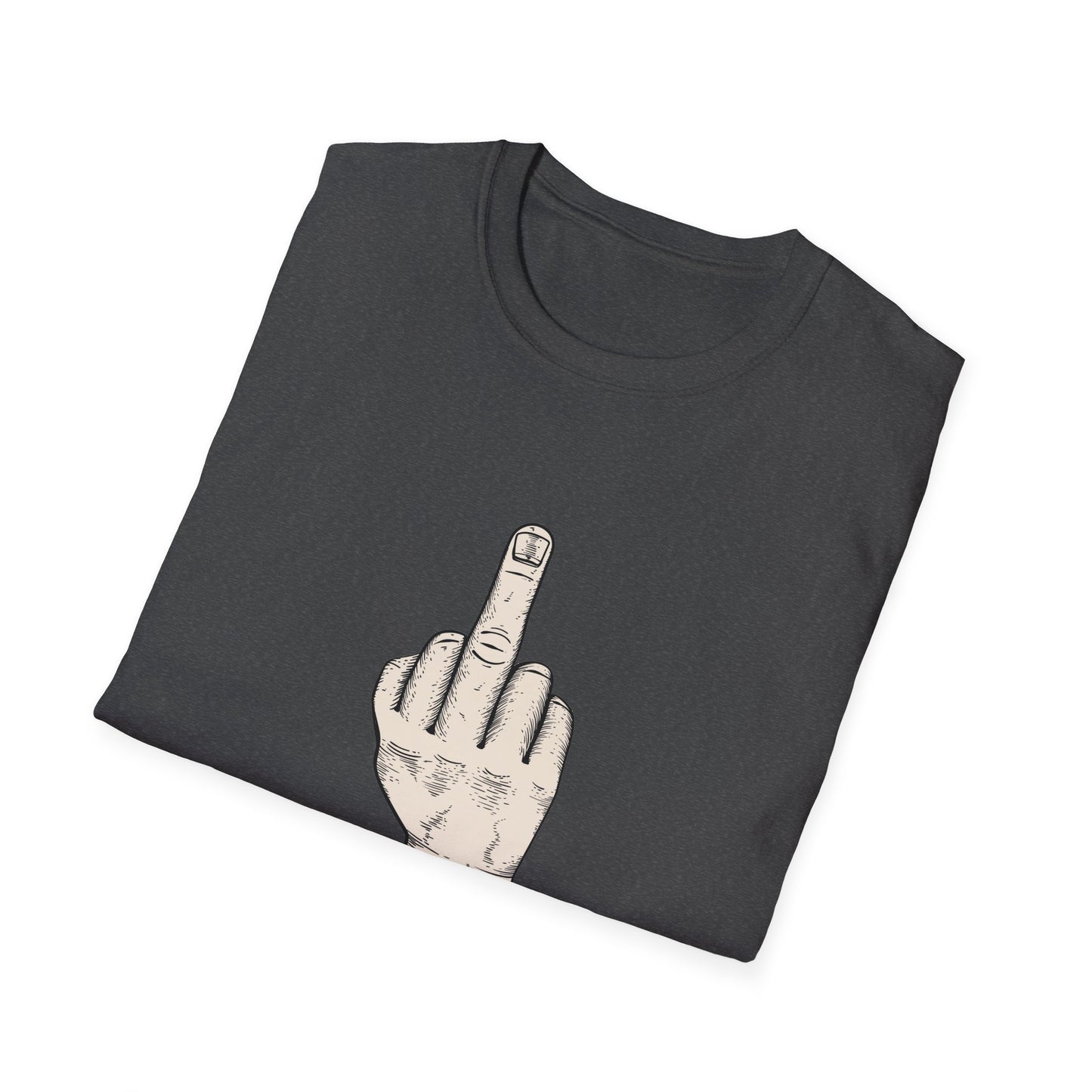 Flipping Off Tyranny: No Kings in America — Two-Sided Statement Tee – Dark Heather Gray Edition