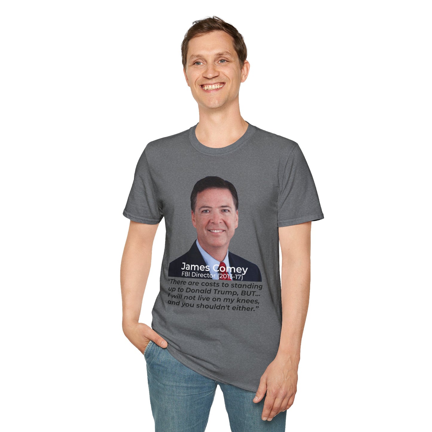 James Comey RESIST — Abuse of Power Protest T-Shirt – Graphite Heather