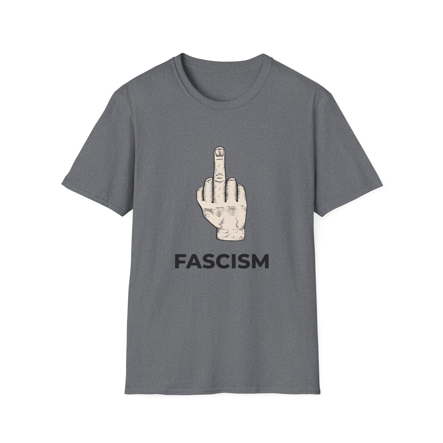 No Kings Protest Shirt – Resist Fascism Anti-Authoritarian Tee – Graphite Heather