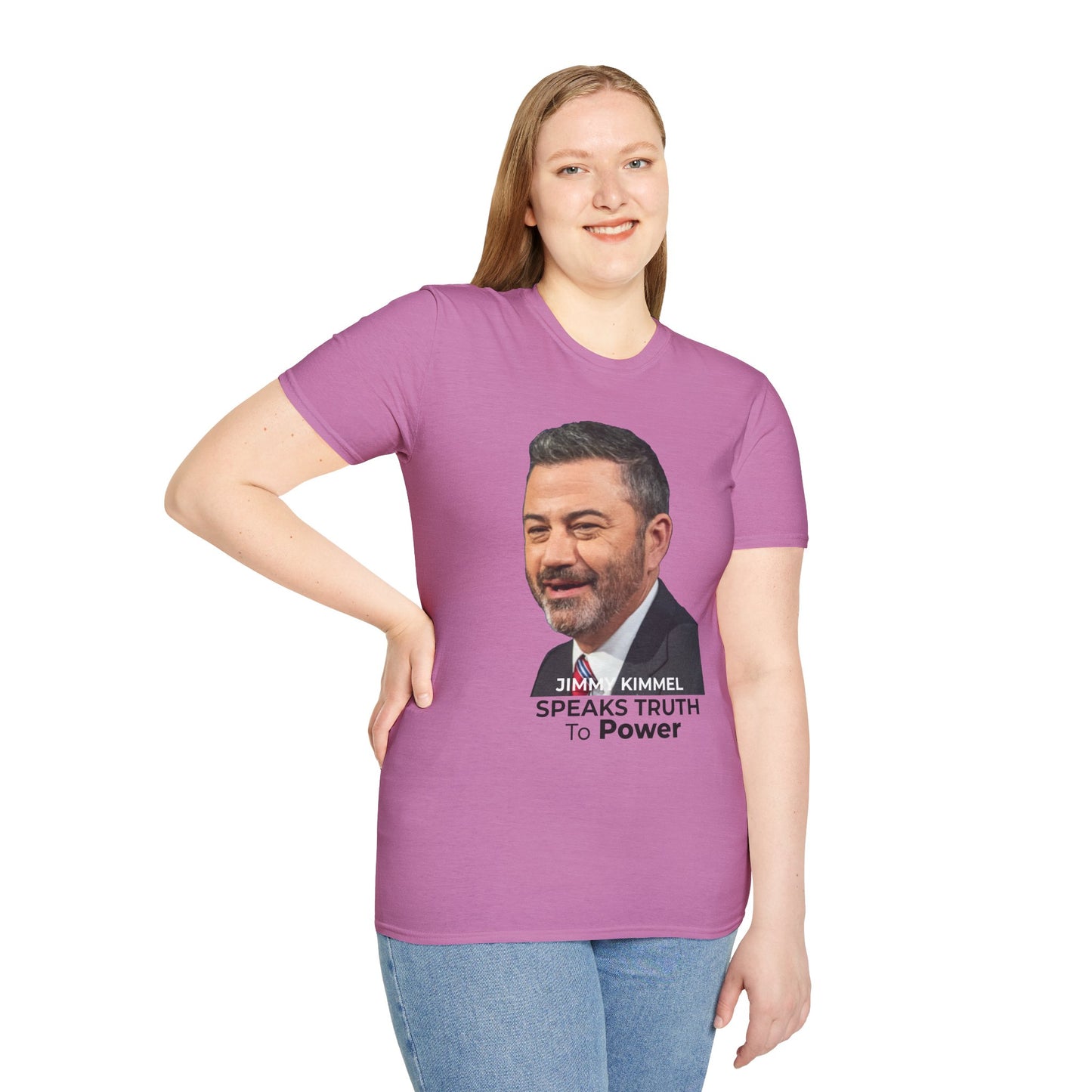 Comedy Is Not a Crime T-Shirt – Jimmy Kimmel Free Speech Protest Tee – Heather Radiant Orchid