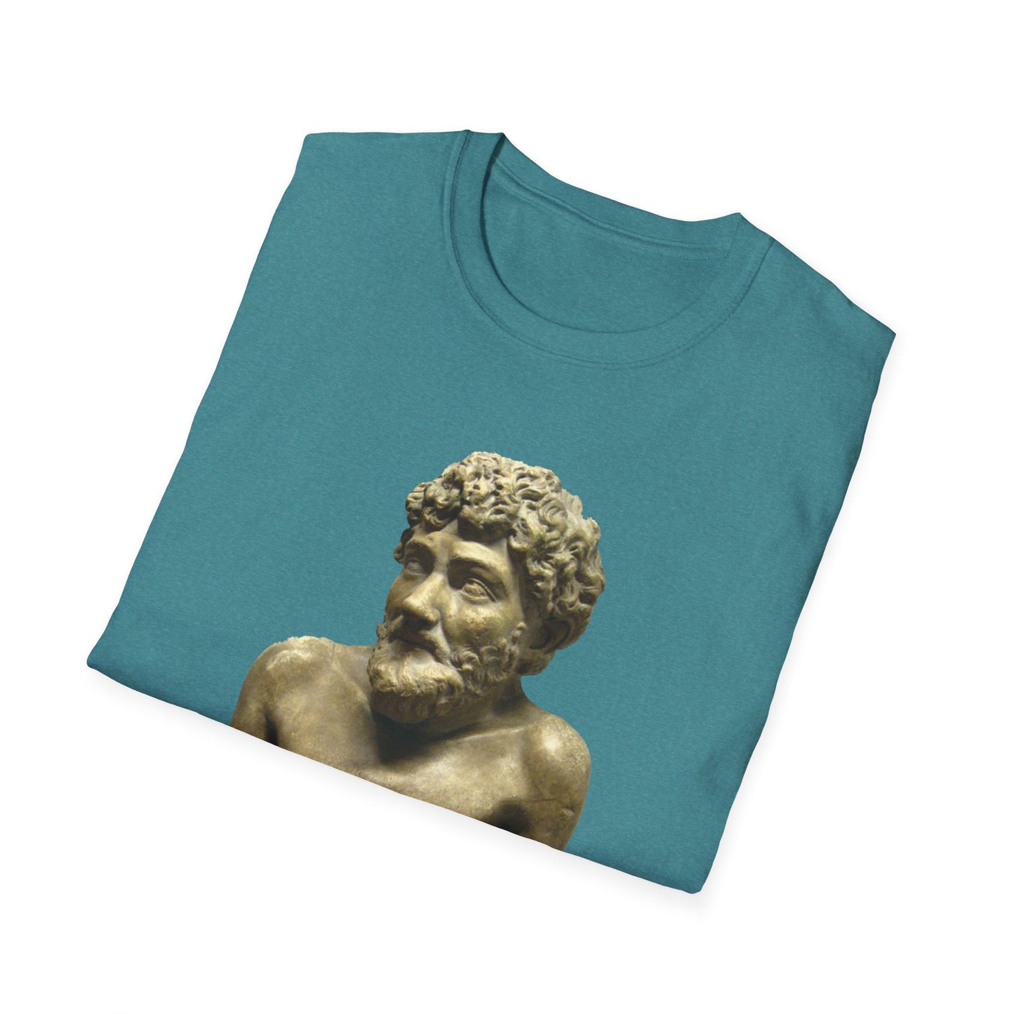 The Tyrant’s Pretext T-Shirt HEATHER GALAPAGOS BLUE– Aesop Quote Front