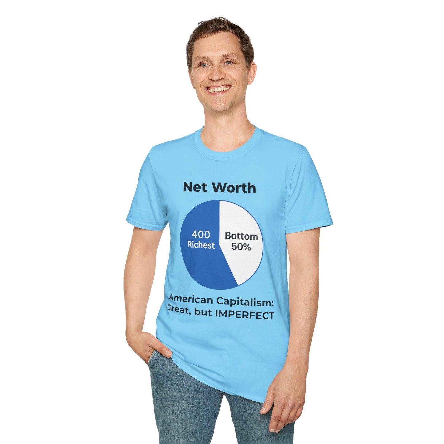 American Capitalism – Great, but Imperfect SKY BLUE T-Shirt
