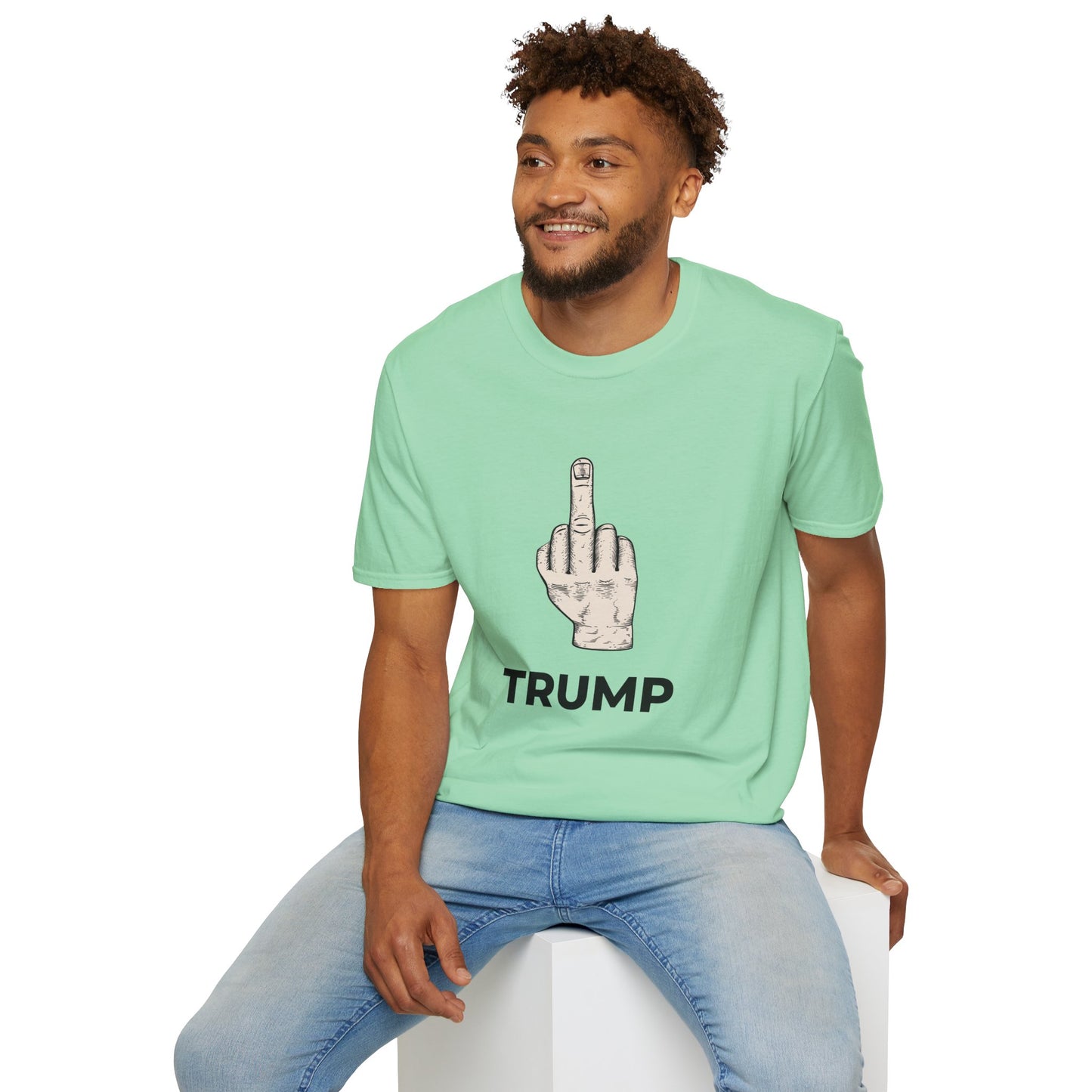 Flipping Off Tyranny: The First Amendment Speaks — Two-Sided MINT GREEN Statement Tee