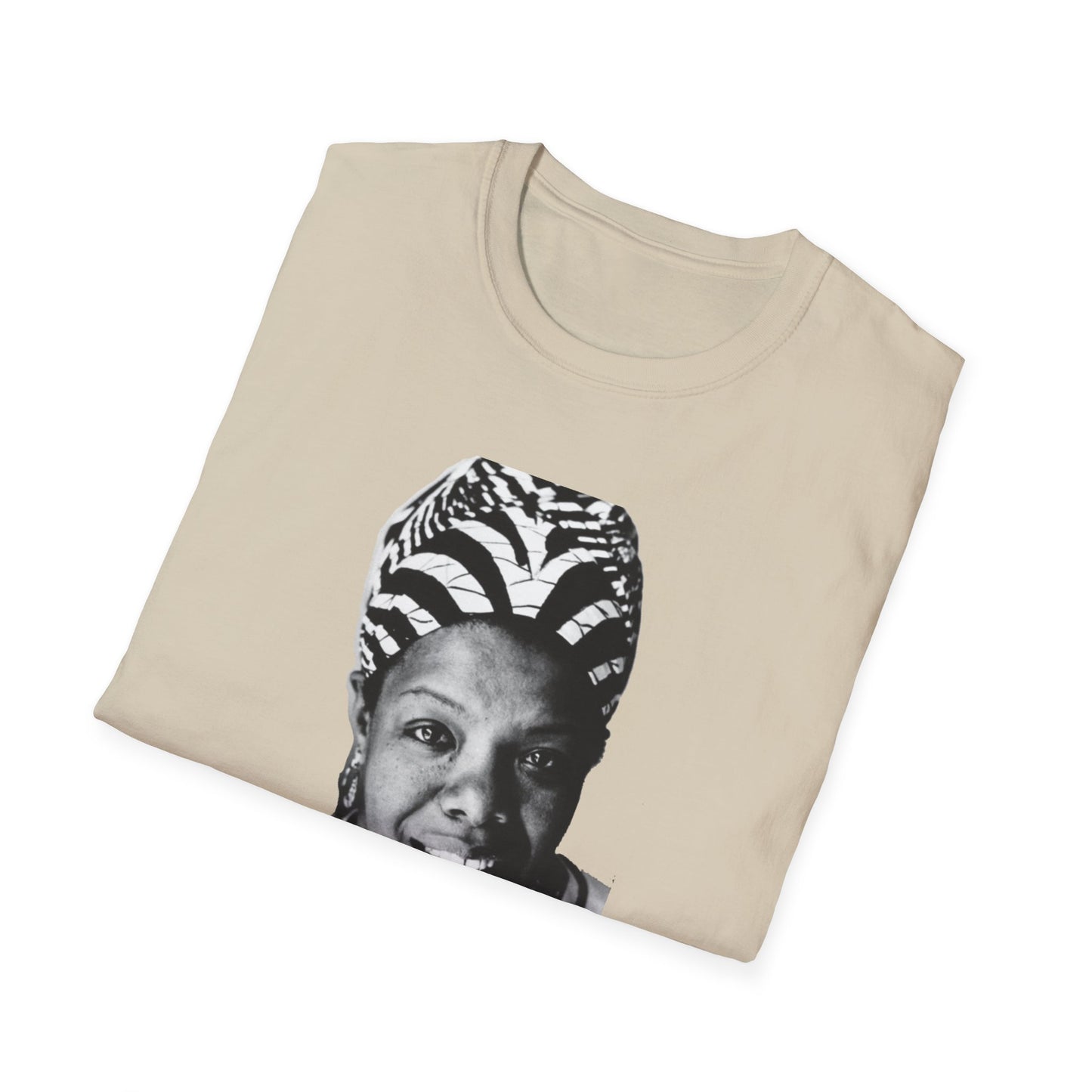 Believe Them – Maya Angelou Quote Portrait Tee (Sand)
