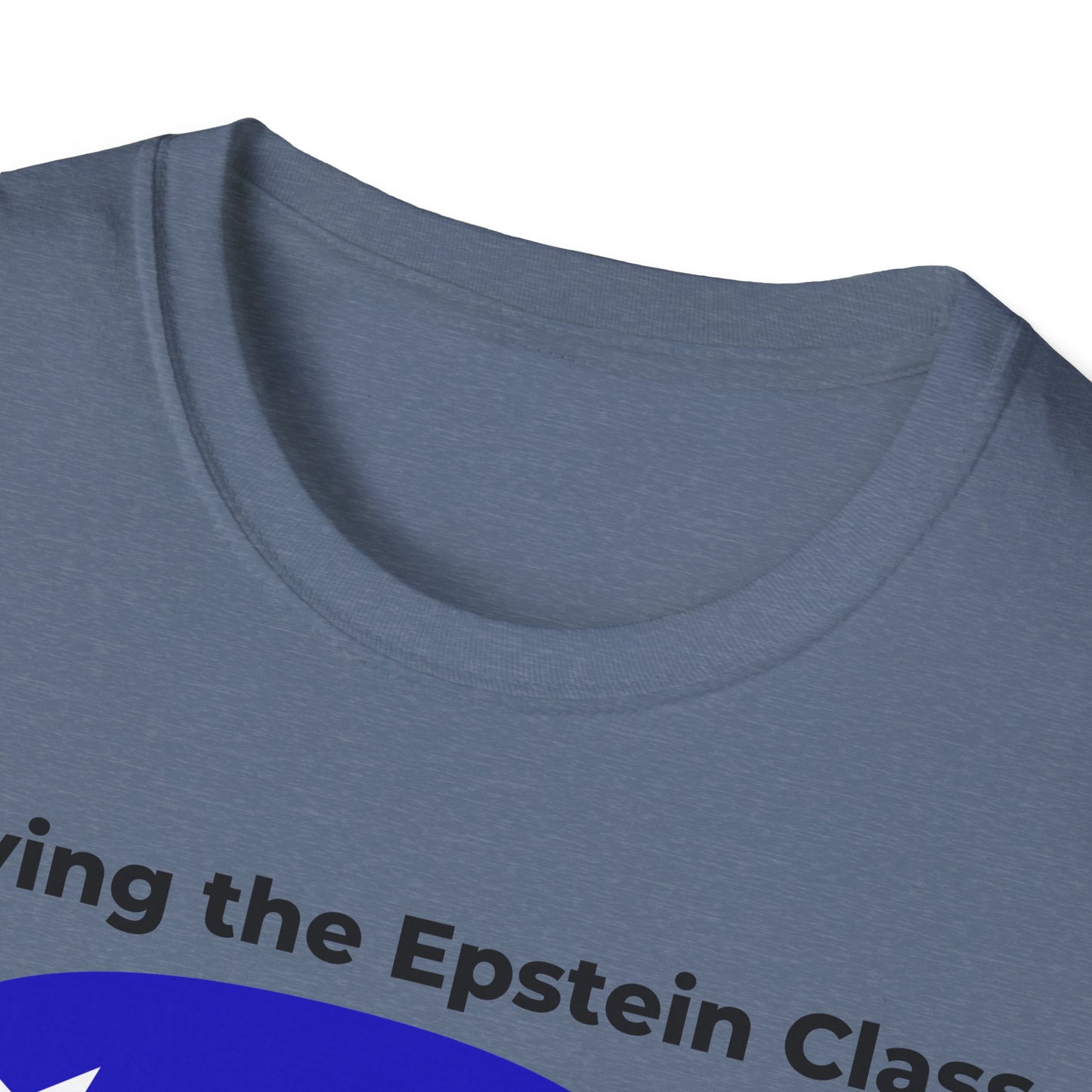 Political Accountability Statement T-Shirt – Serving the Elite Class – Heather Indigo