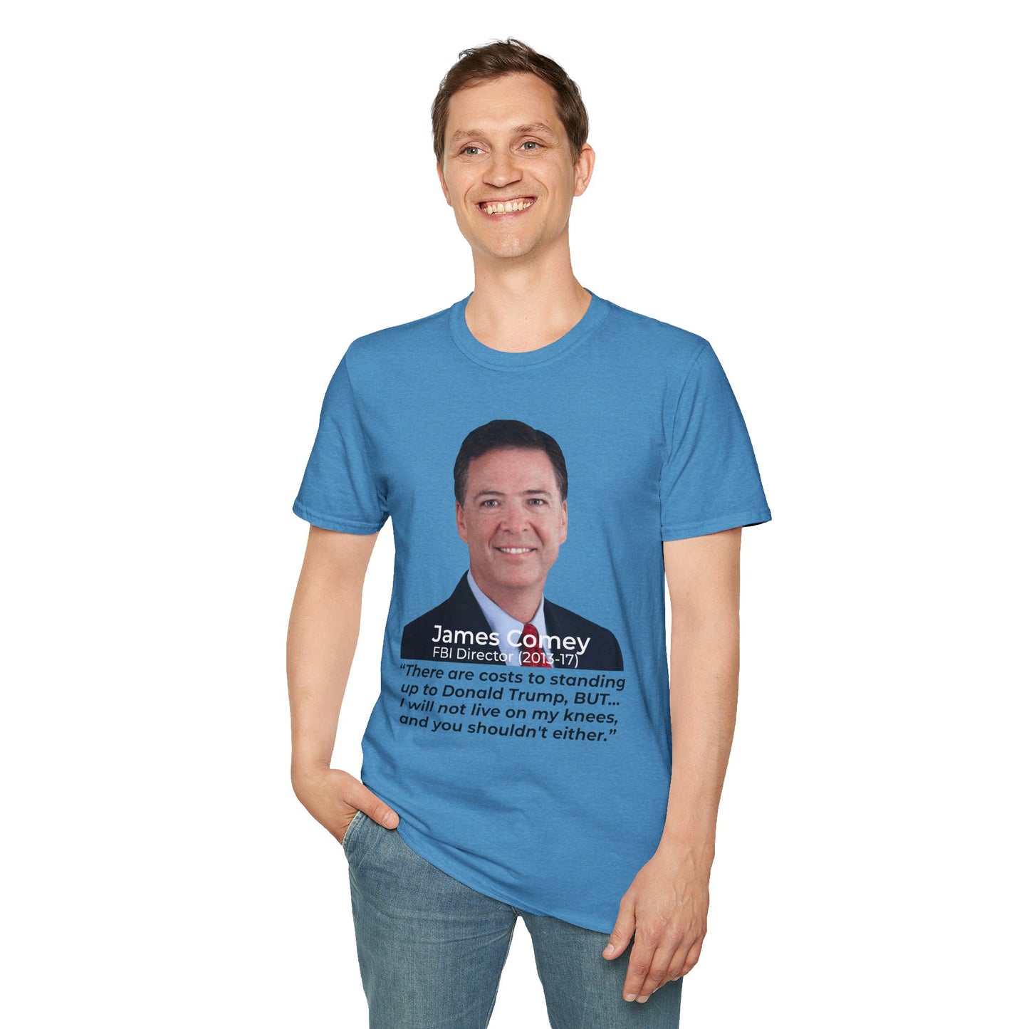James Comey RESIST — Abuse of Power Protest T-Shirt – Heather Sapphire