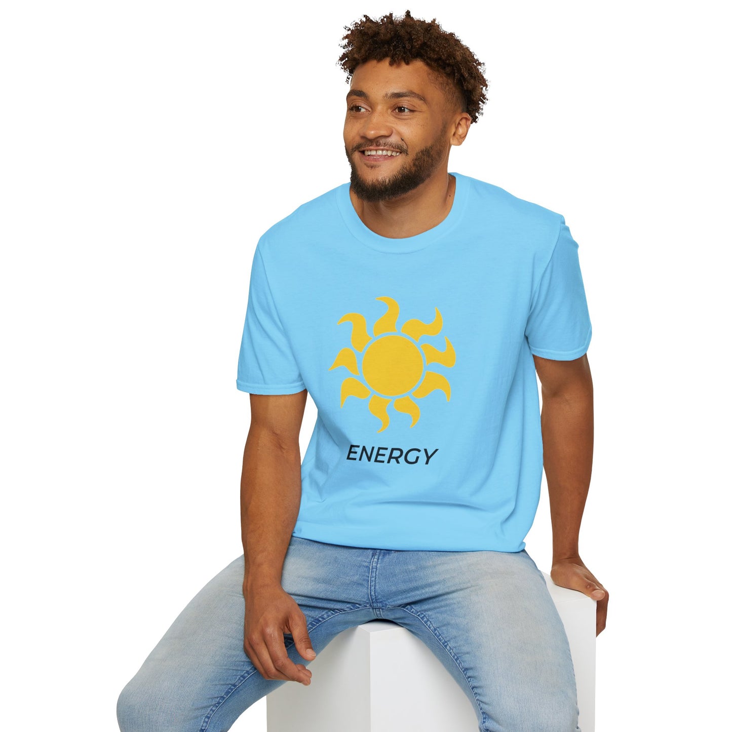 Climate Action Shirt – Solar Renewable Energy T-Shirt – Sky Blue