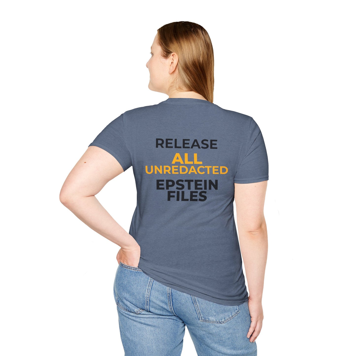 Sunlight Is the Best Disinfectant T-Shirt – Release Unredacted Files Transparency Tee – Heather Indigo