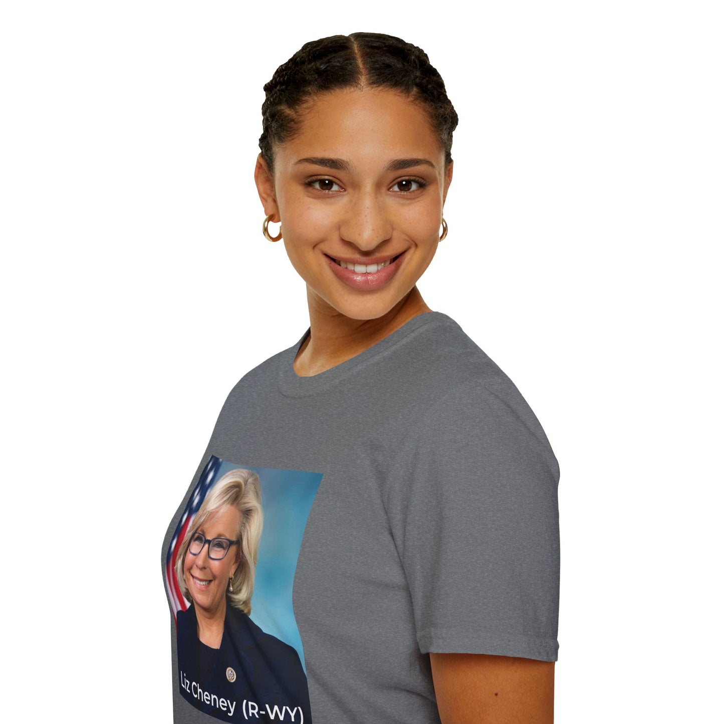 Liz Cheney T-Shirt – Truth Over Trump’s Big Lie Tee – Heather Graphite