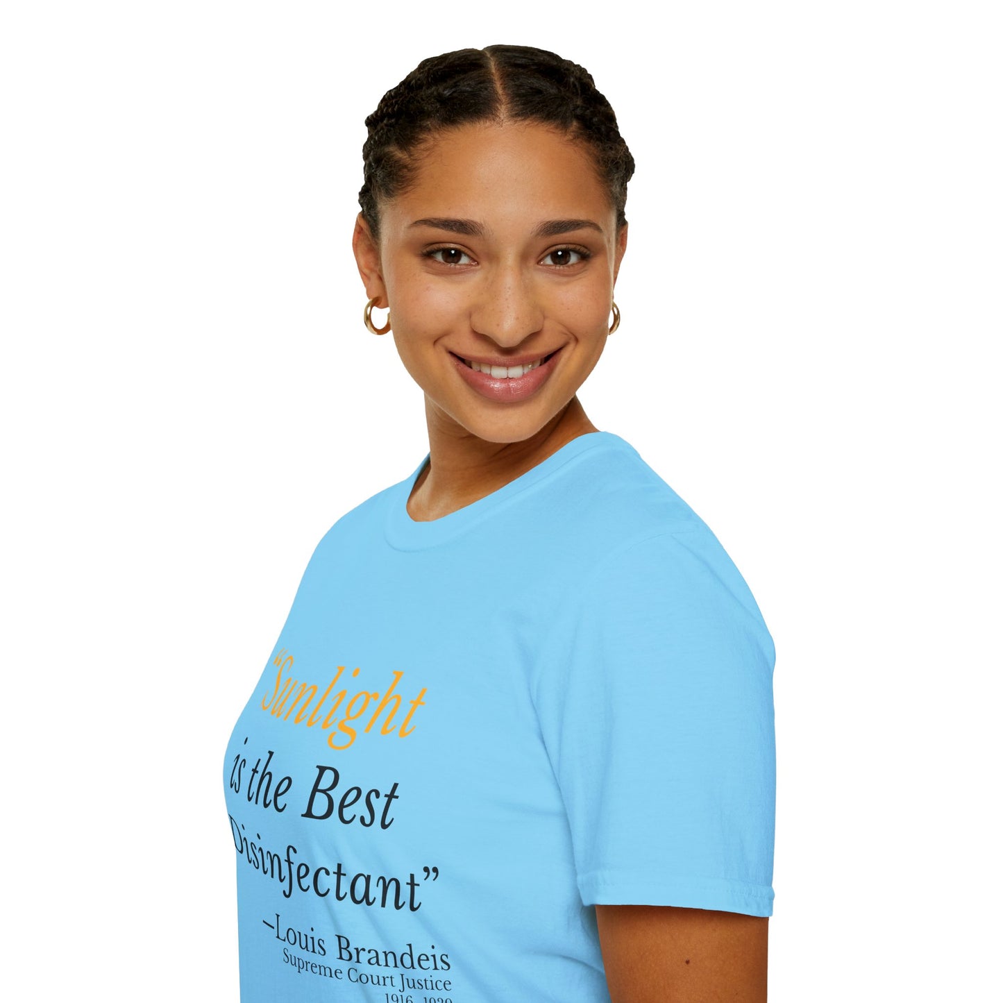 Sunlight Is the Best Disinfectant T-Shirt – Release the Truth – Sky Blue