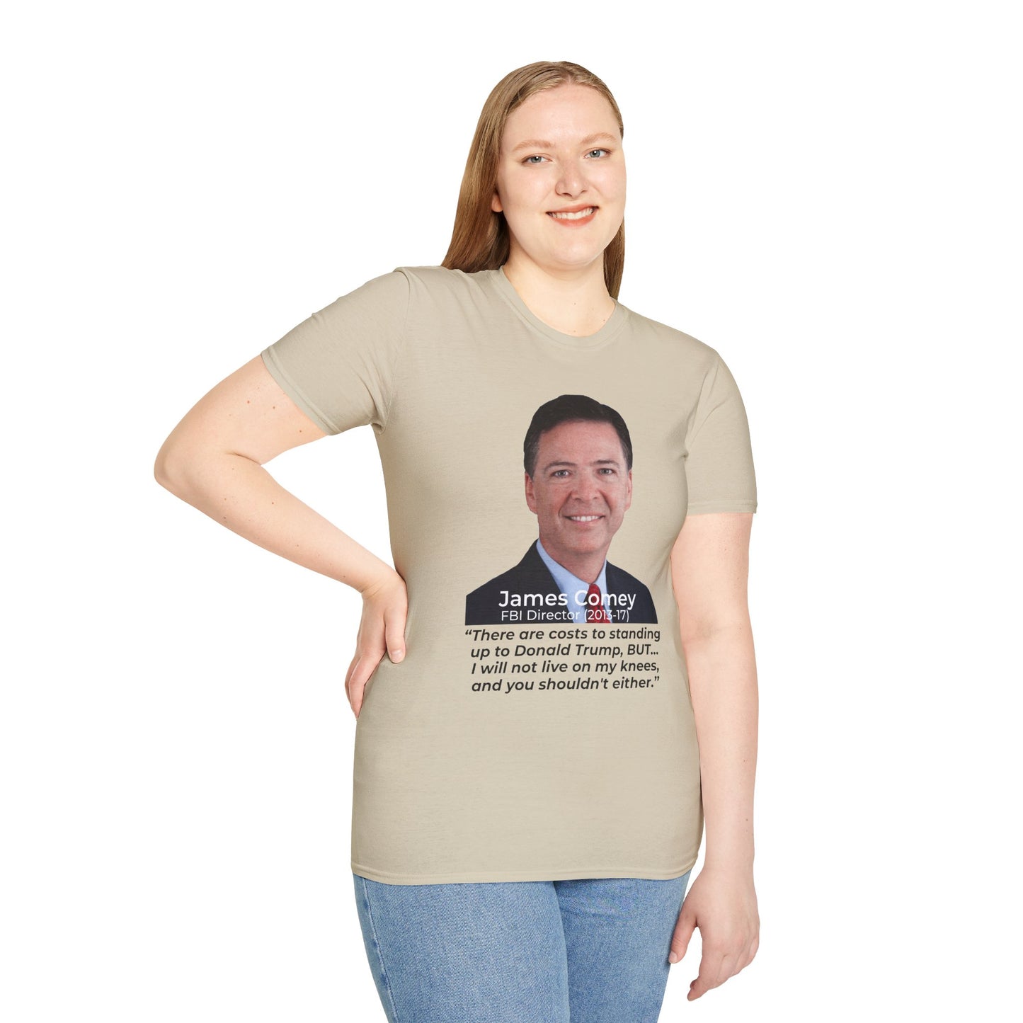 James Comey RESIST — Abuse of Power Protest T-Shirt – Sand