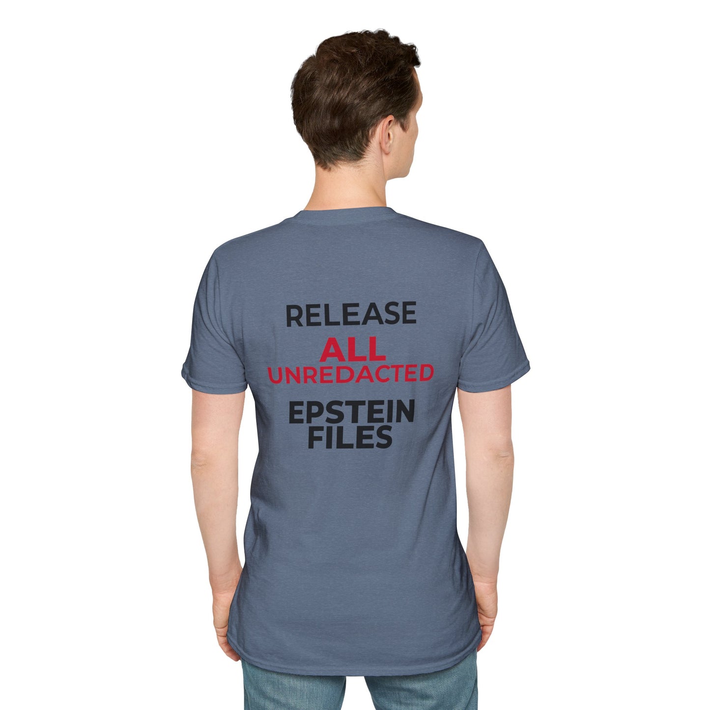 Release All Unredacted Files – Transparency & Rule of Law T-Shirt – Heather Indigo