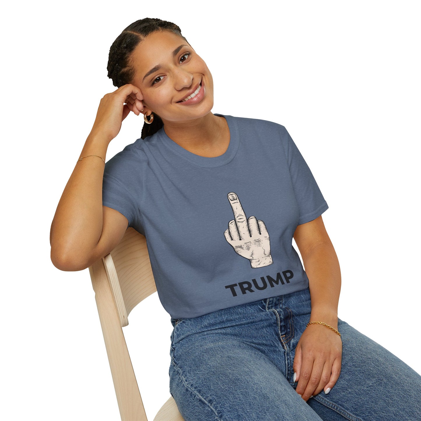 Flipping Off Tyranny: The First Amendment Speaks — Two-Sided HEATHER INDIGO Statement Tee