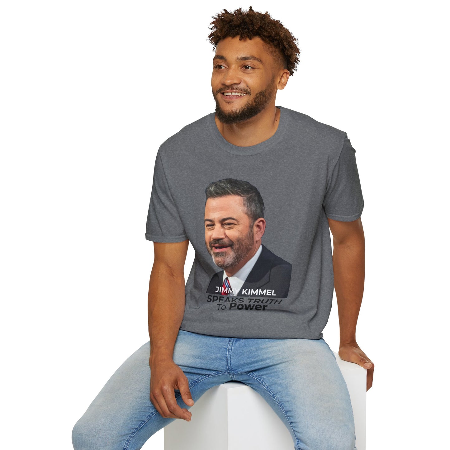 Comedy Is Not a Crime T-Shirt – Jimmy Kimmel Free Speech Protest Tee – Graphite Heather