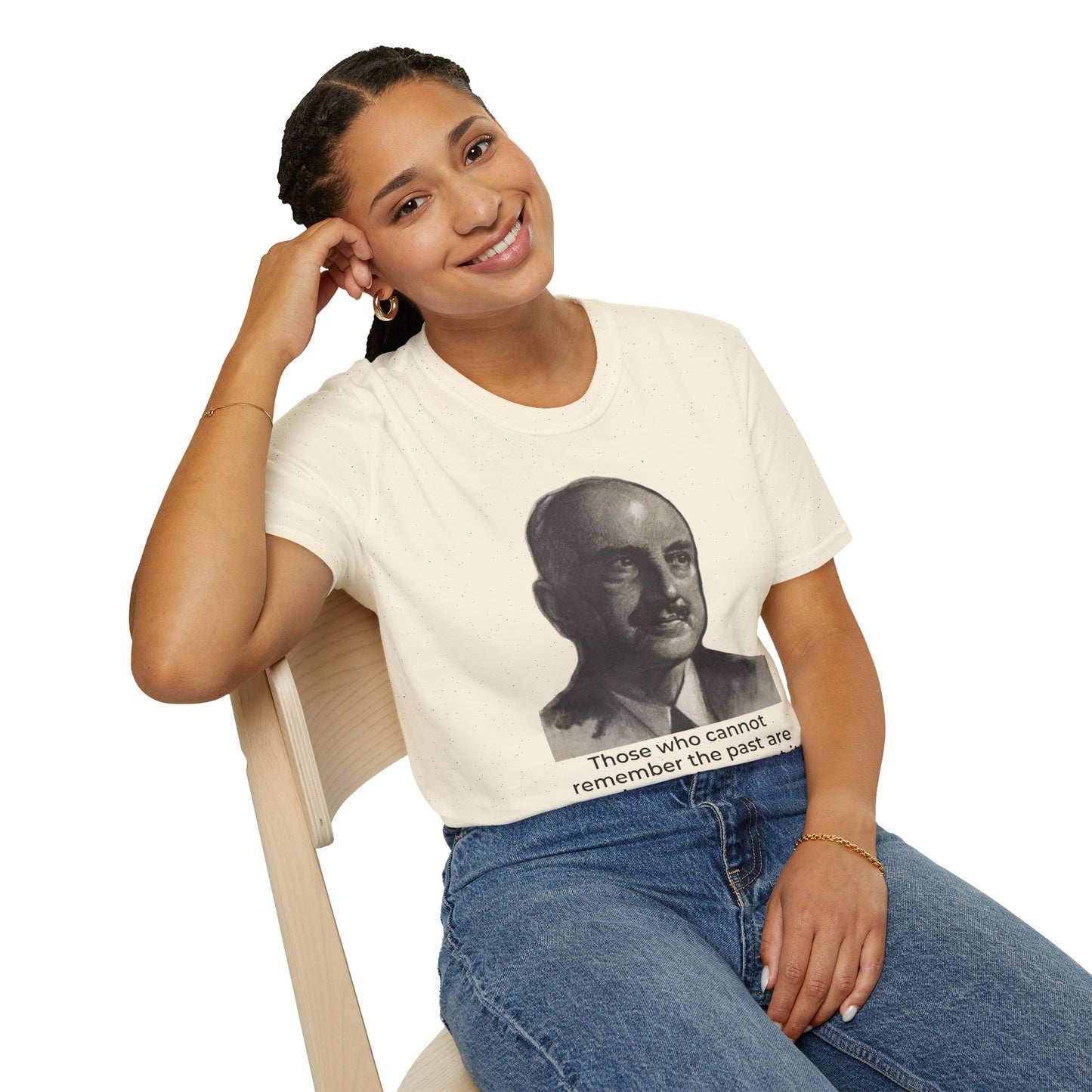 George Santayana History Quote Tee – Remember the Past (Natural)