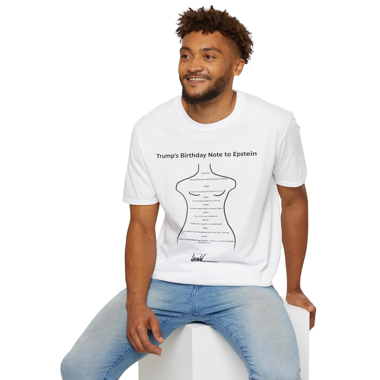 POTUS Birthday Note to Epstein – Release the Epstein Files Tee