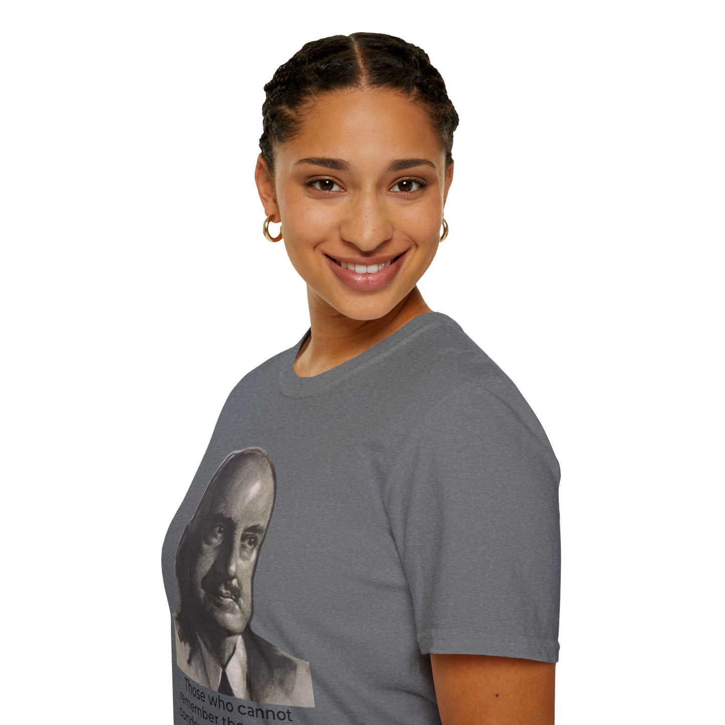 George Santayana History Quote Tee – Remember the Past (Heather Graphite)