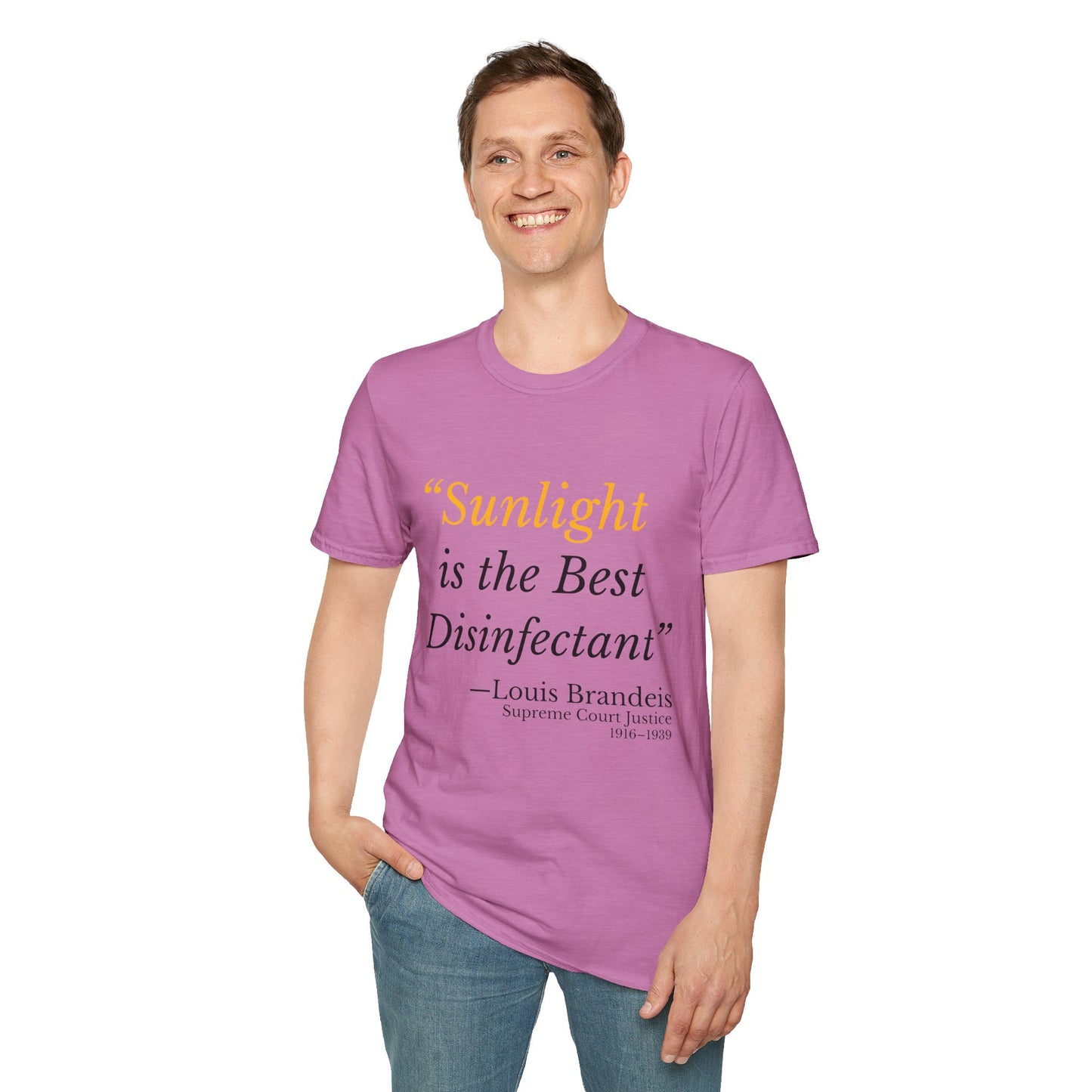 Sunlight Is the Best Disinfectant T-Shirt – Release the Truth – Heather Radiant Orchid