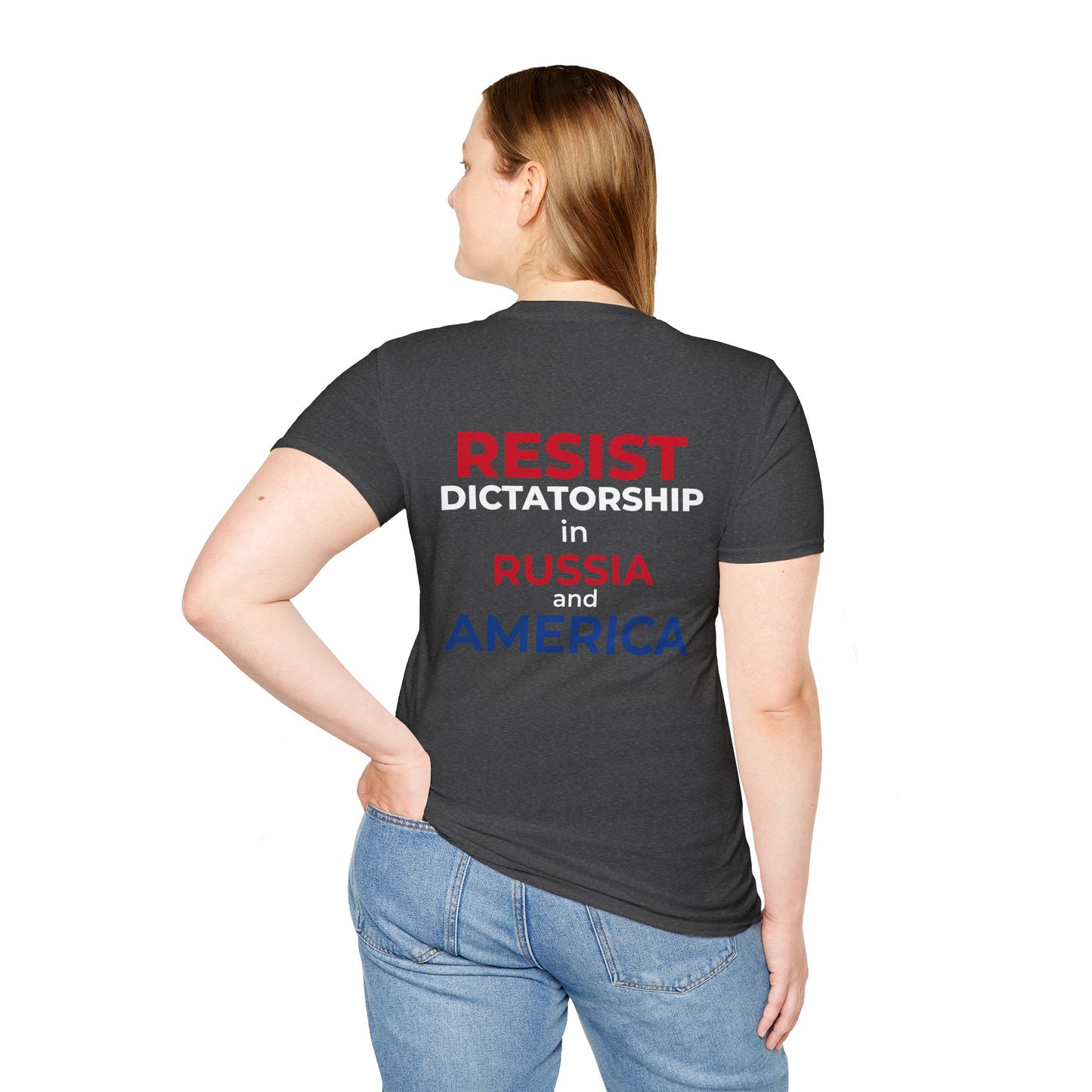 Resist Dictatorship Alexey Navalny Tribute T-Shirt – Pro-Democracy & Anti-Authoritarian Tee – Gray Edition
