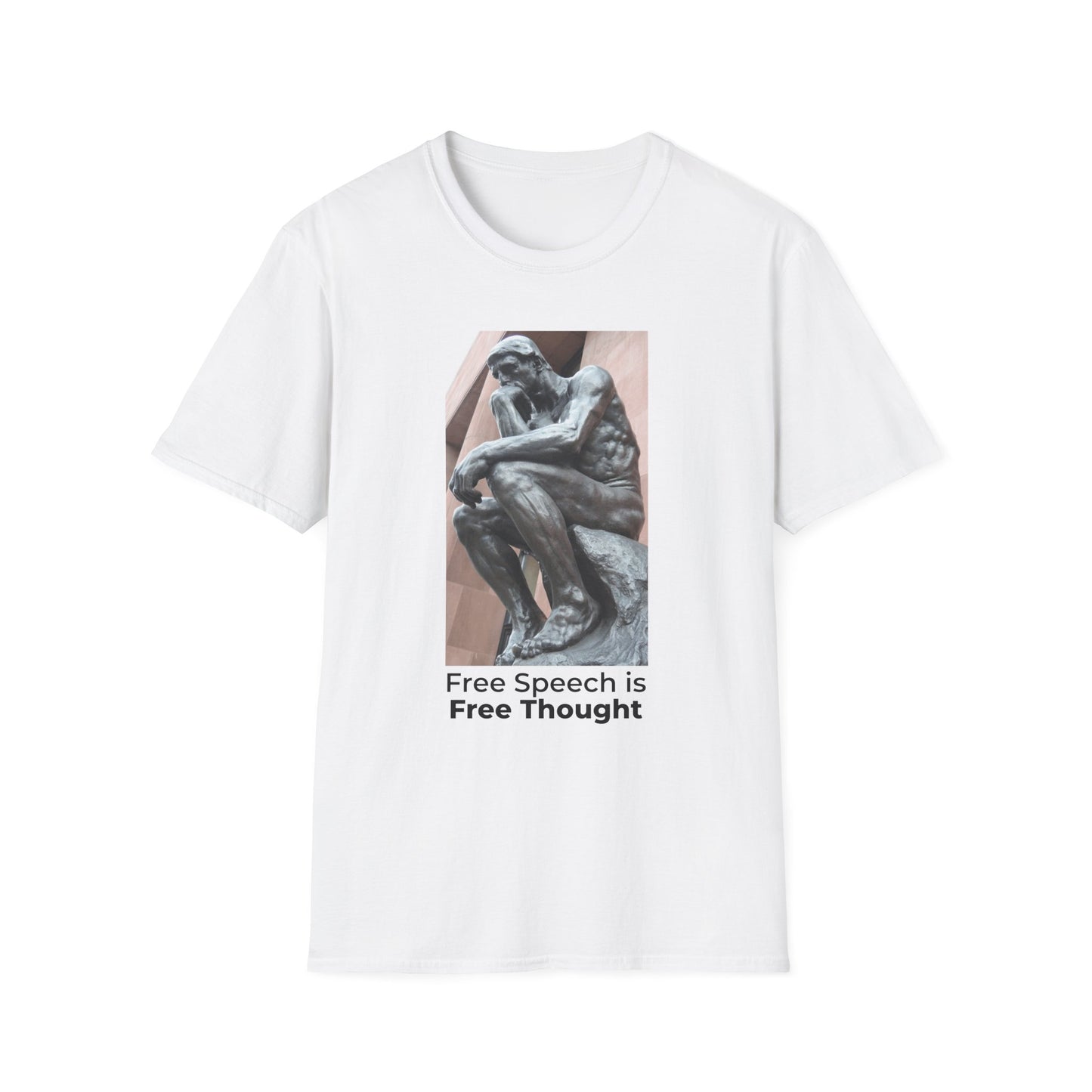 Thinker Statement T-Shirt II– Free Speech Is Free Thought