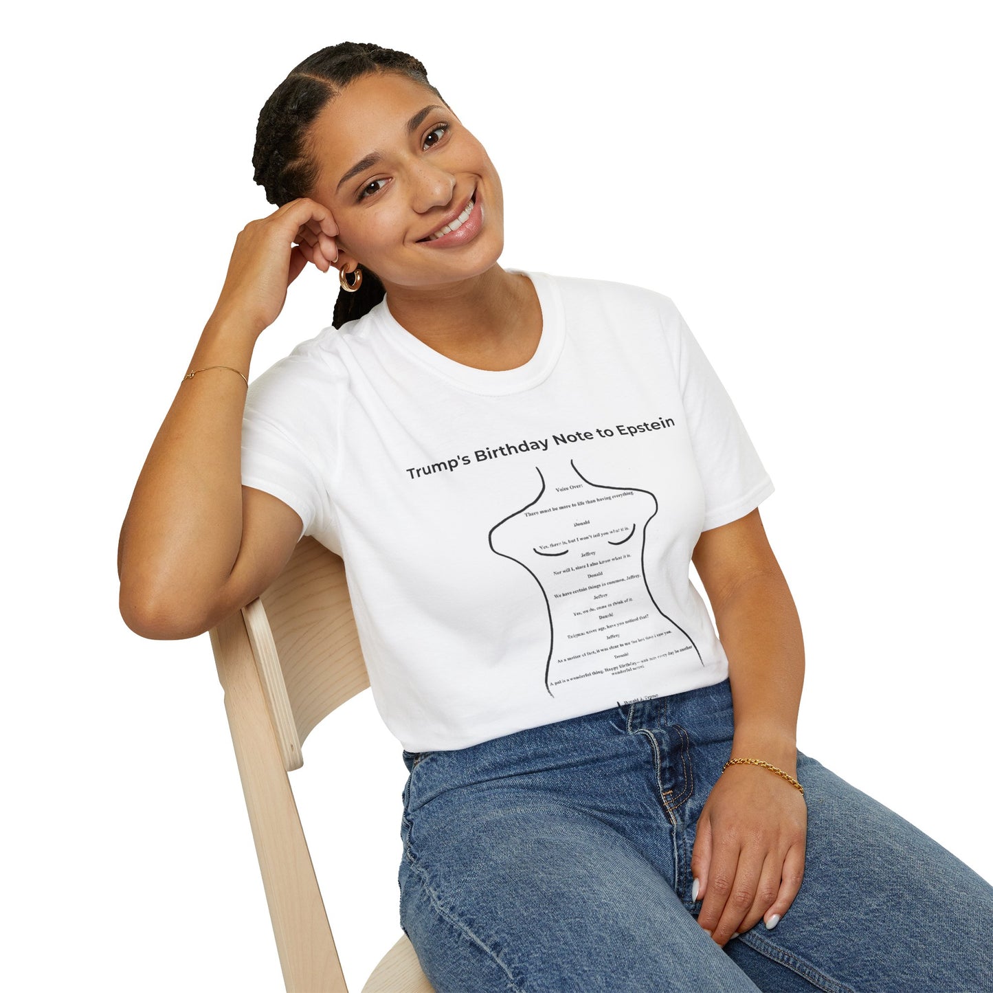 POTUS Birthday Note to Epstein – Release the Epstein Files Tee
