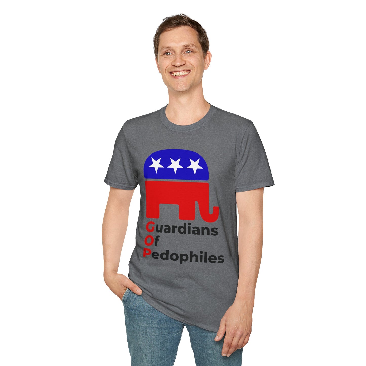 Release the Epstein Files T-Shirt – GOP Accountability Two-Sided Protest Tee – Graphite Heather
