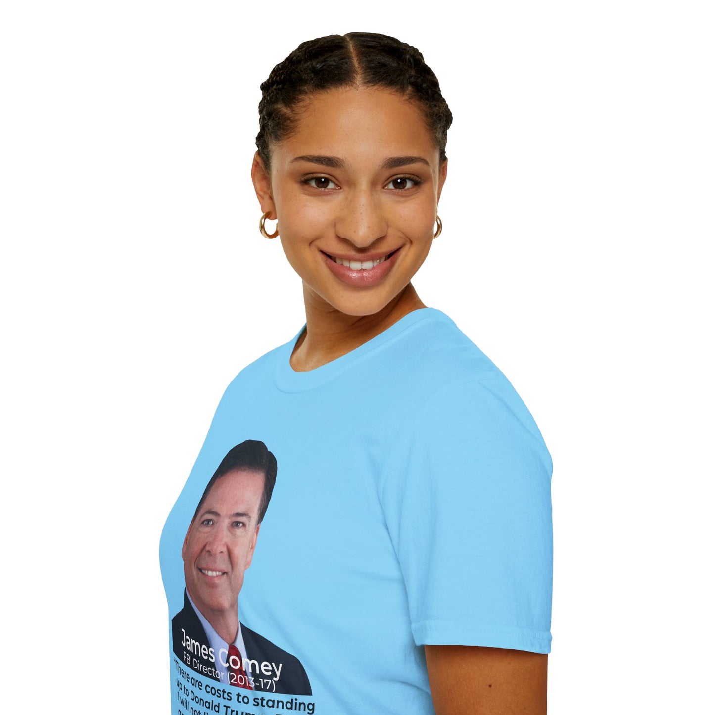 James Comey RESIST — Abuse of Power Protest T-Shirt – Sky Blue