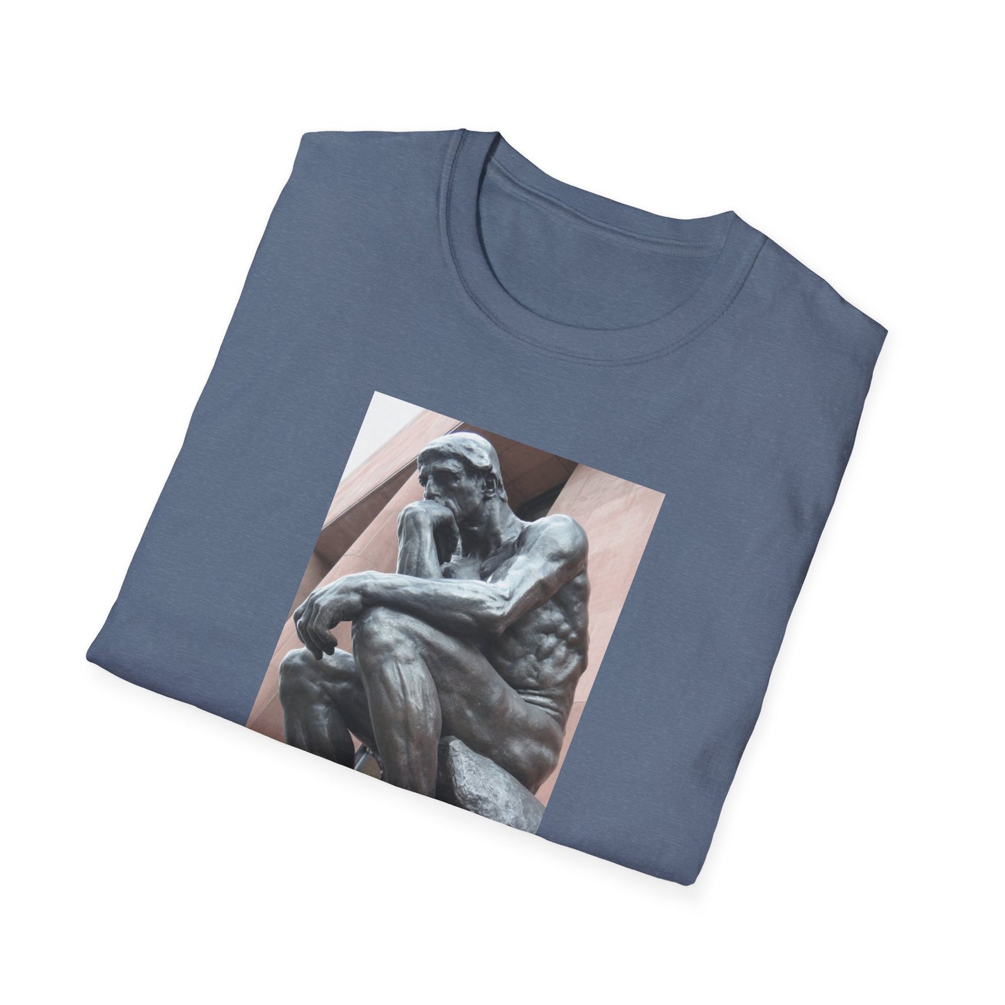 Thinker Statement T-Shirt II – Free Speech Is Free Thought in Heather Indigo