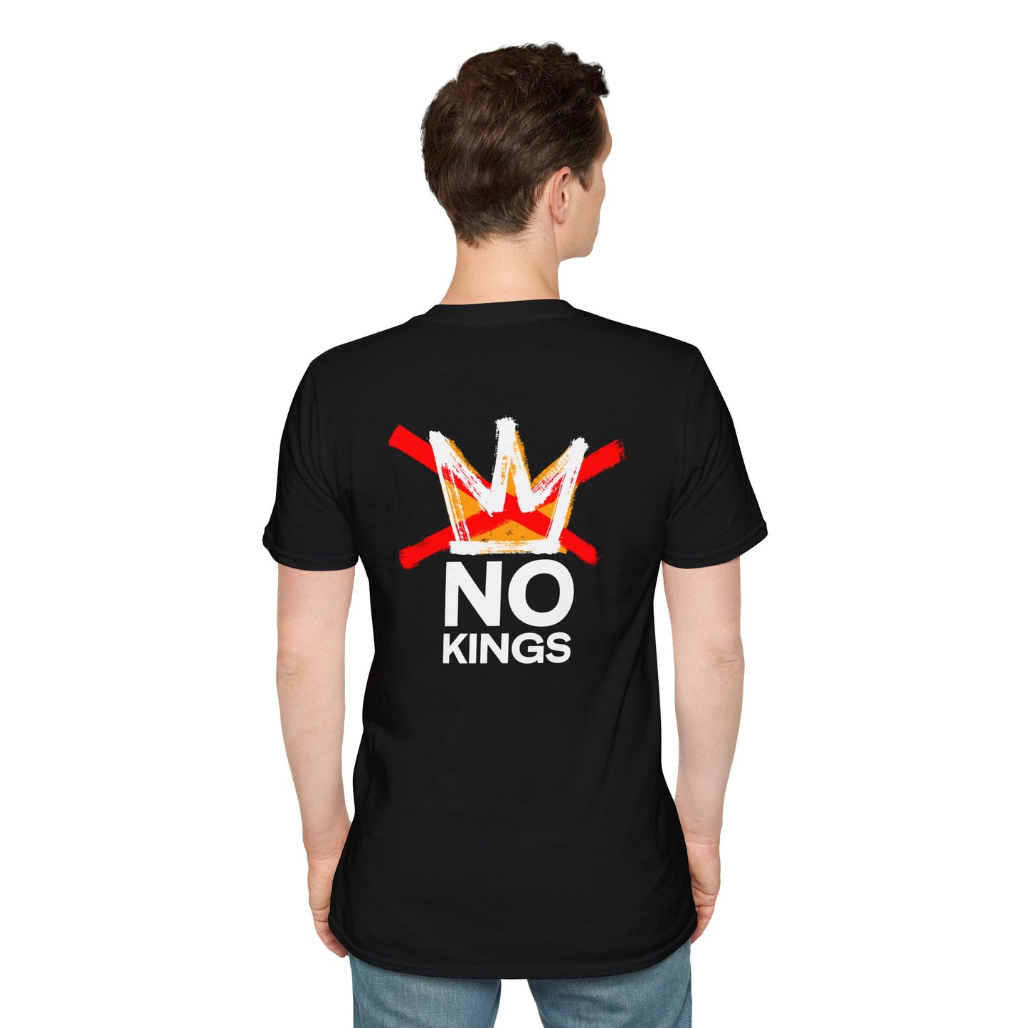 Flipping Off Tyranny: No Kings in America — Two-Sided Statement Tee – Black Edition