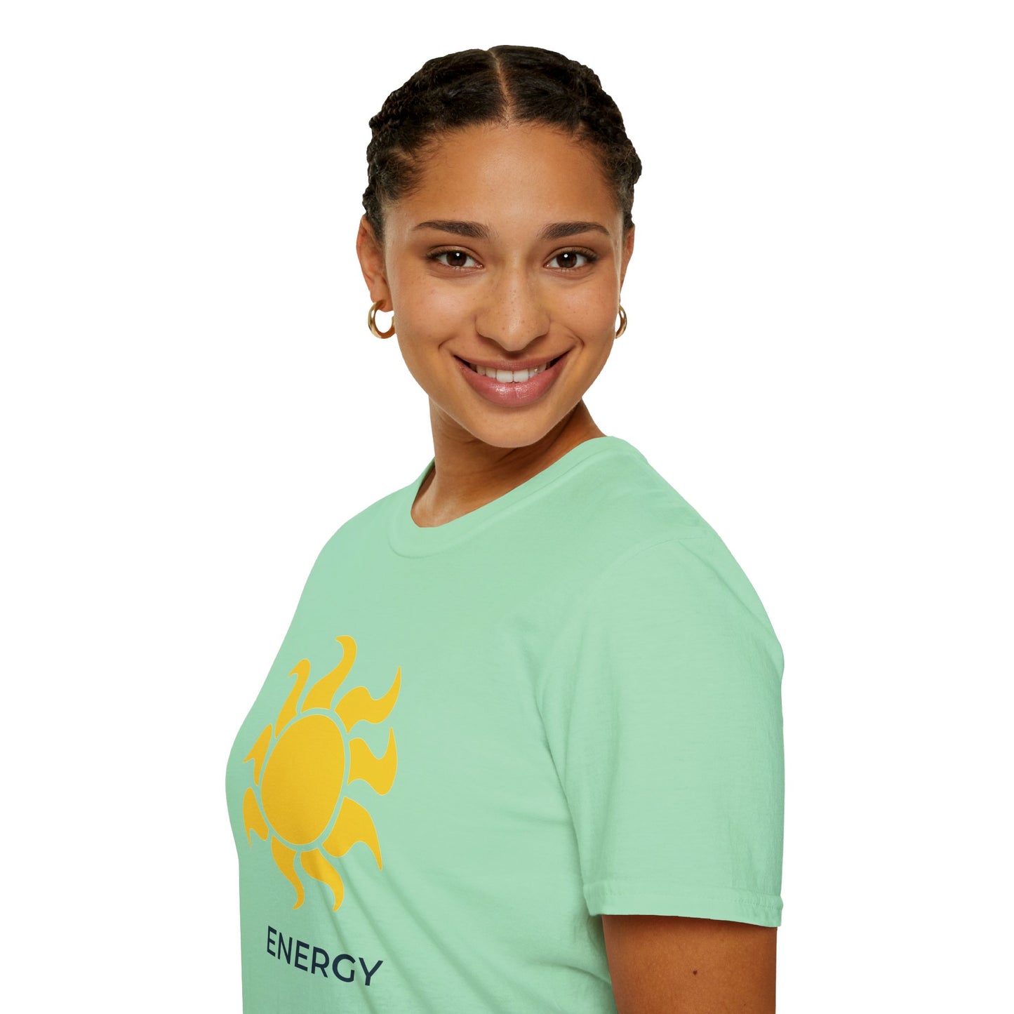 Climate Action Shirt – Solar Renewable Energy T-Shirt – Mint Green