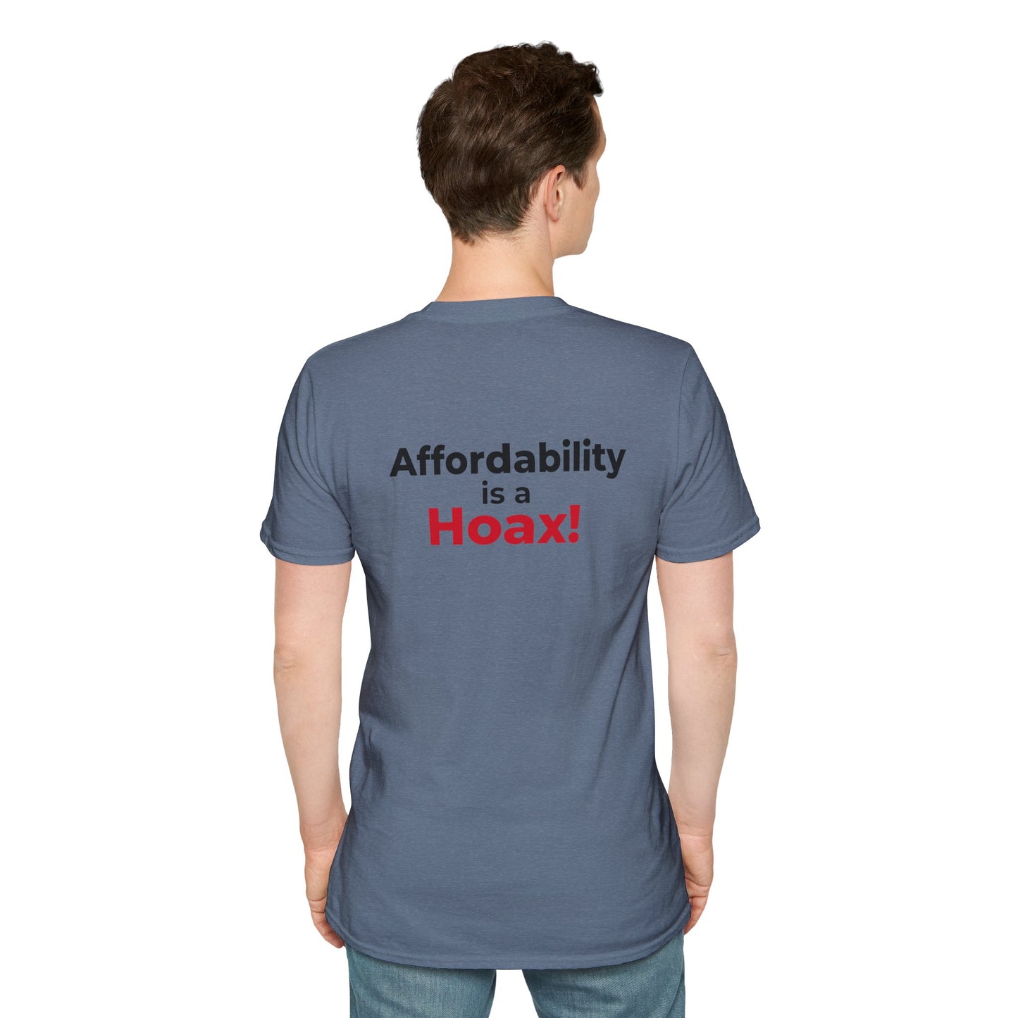 Austerity for Thee – Trump Golf Political Satire T-Shirt – Heather indigo
