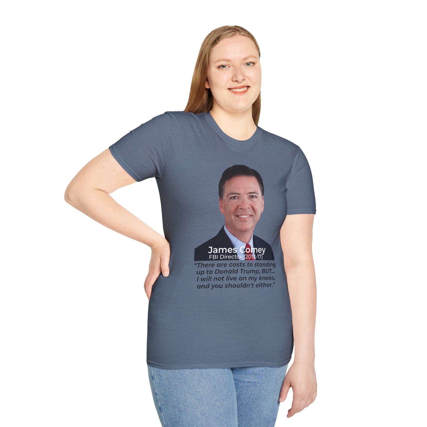 James Comey RESIST — Abuse of Power Protest T-Shirt – Heather indigo