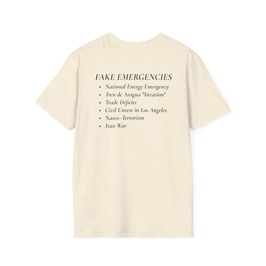 Two-Sided Tyranny Quote T-Shirt – Aesop Front / Crisis Pretexts Back – Natural
