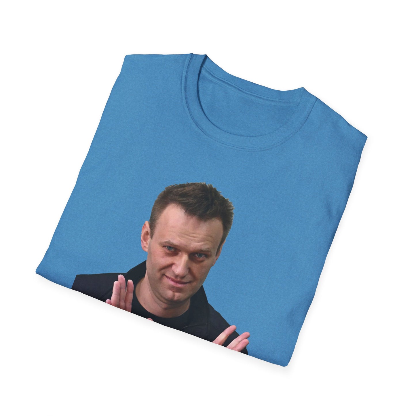 Resist Dictatorship Alexey Navalny Tribute T-Shirt – Pro-Democracy & Anti-Authoritarian Tee – Heather Sapphire Blue Edition