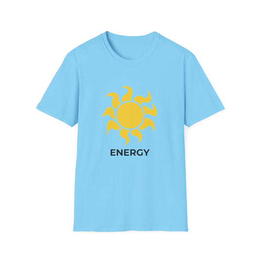 Cheap, Clean, and Burns Forever Sun T-Shirt – Sky Blue Solar Power Tee