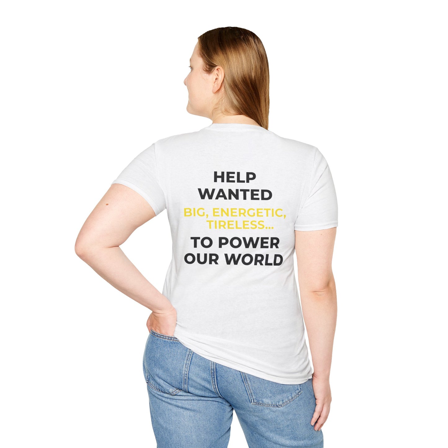 Help Wanted Sun T-Shirt – White Renewable Energy Tee