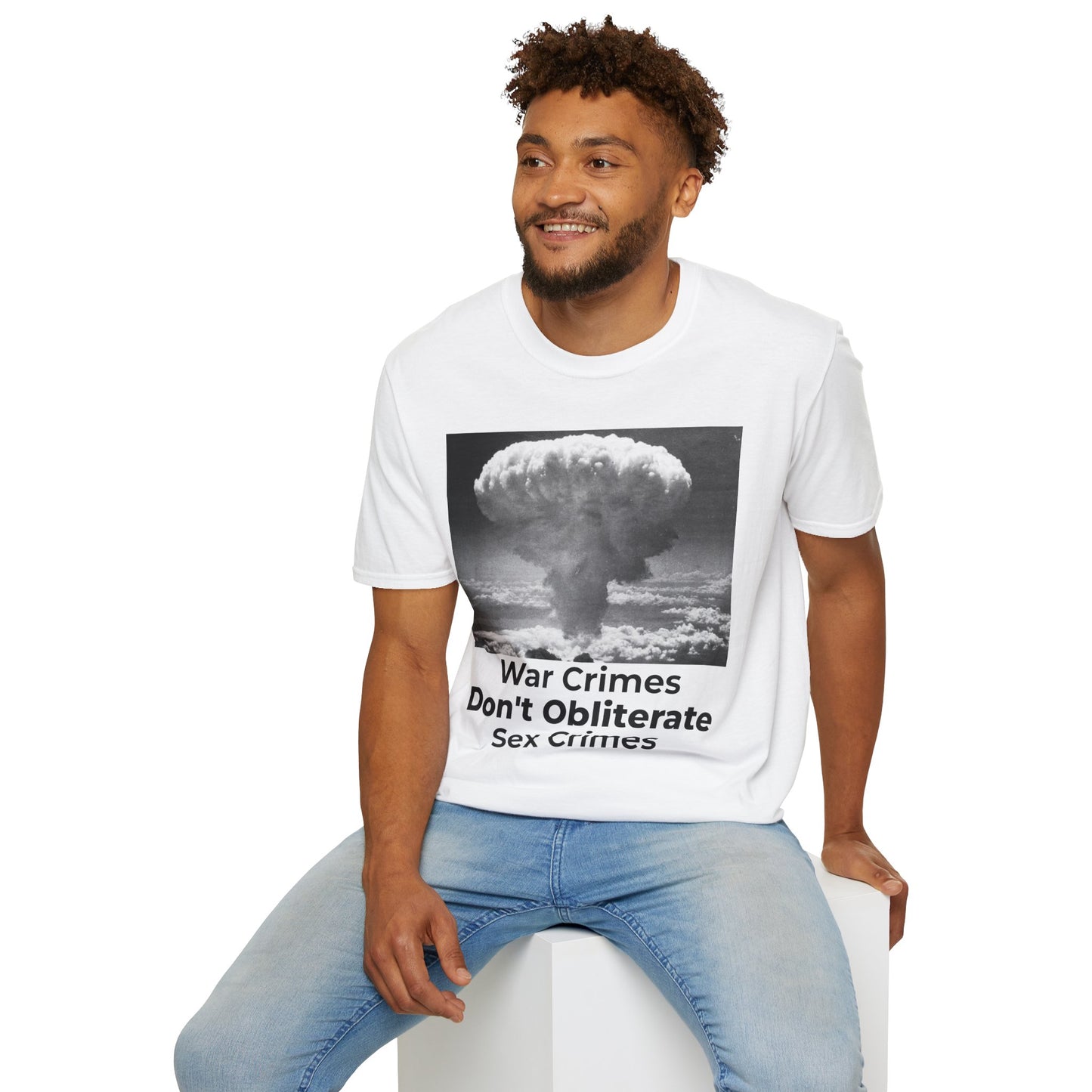 War Crimes Don’t Obliterate Sex Crimes T-Shirt – Accountability Protest Tee