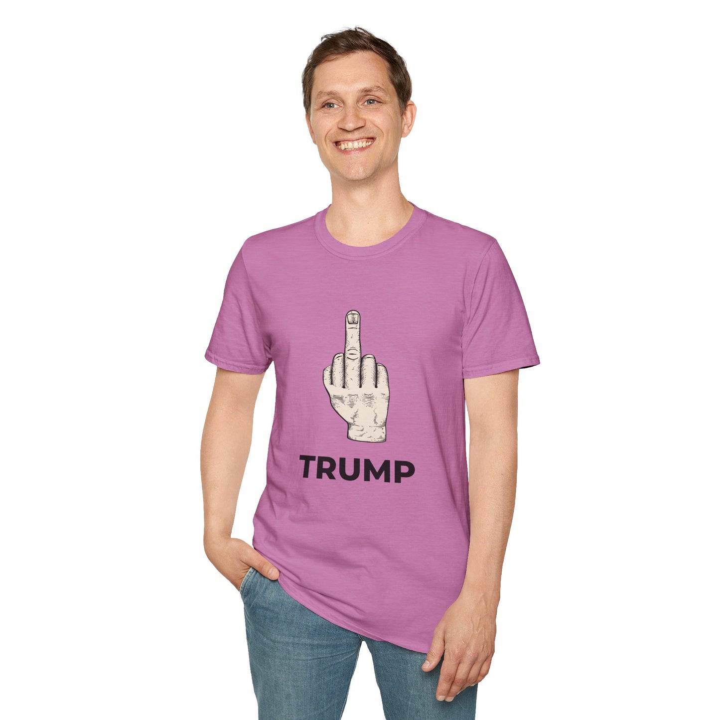 Flipping Off Tyranny: The First Amendment Speaks — Two-Sided PINK Statement Tee