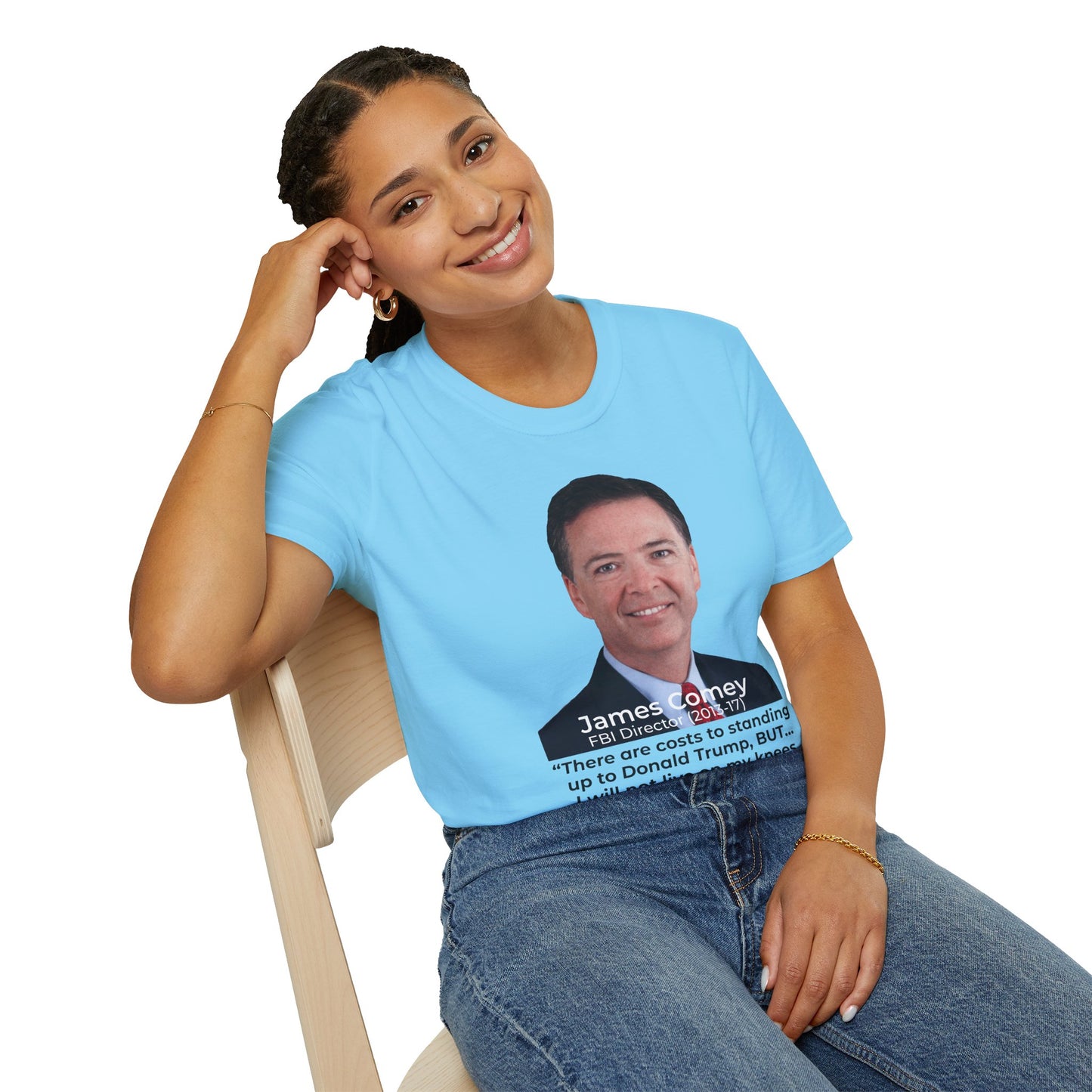 James Comey RESIST — Abuse of Power Protest T-Shirt – Sky Blue