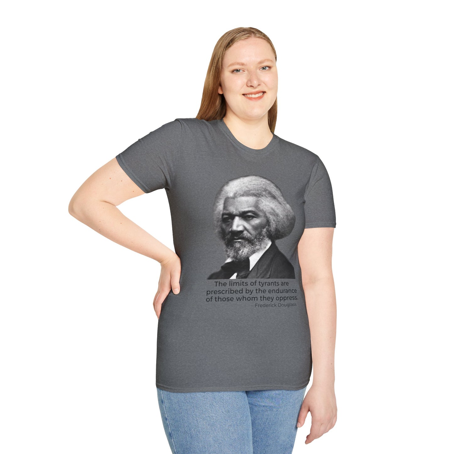 The Limits of Tyrants – Frederick Douglass Quote Tee (Graphite Heather)