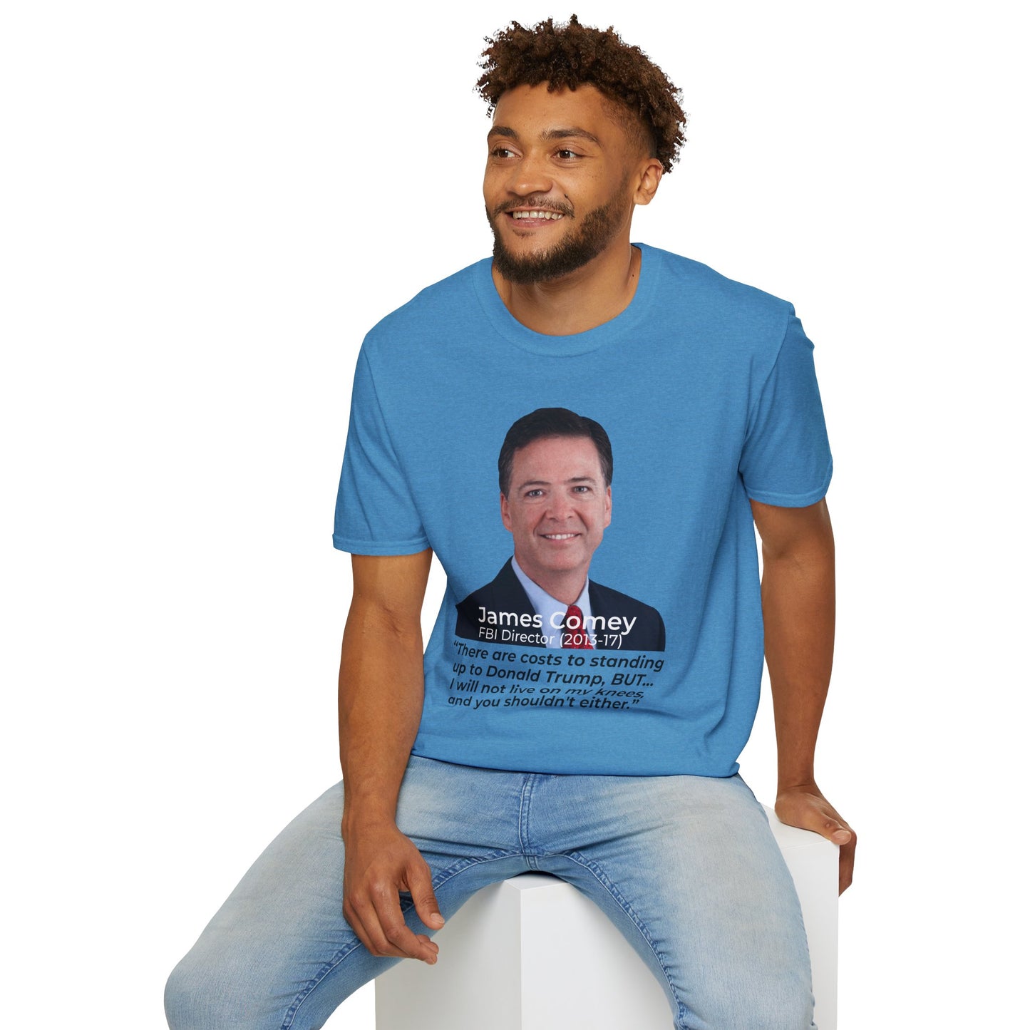 James Comey RESIST — Abuse of Power Protest T-Shirt – Heather Sapphire