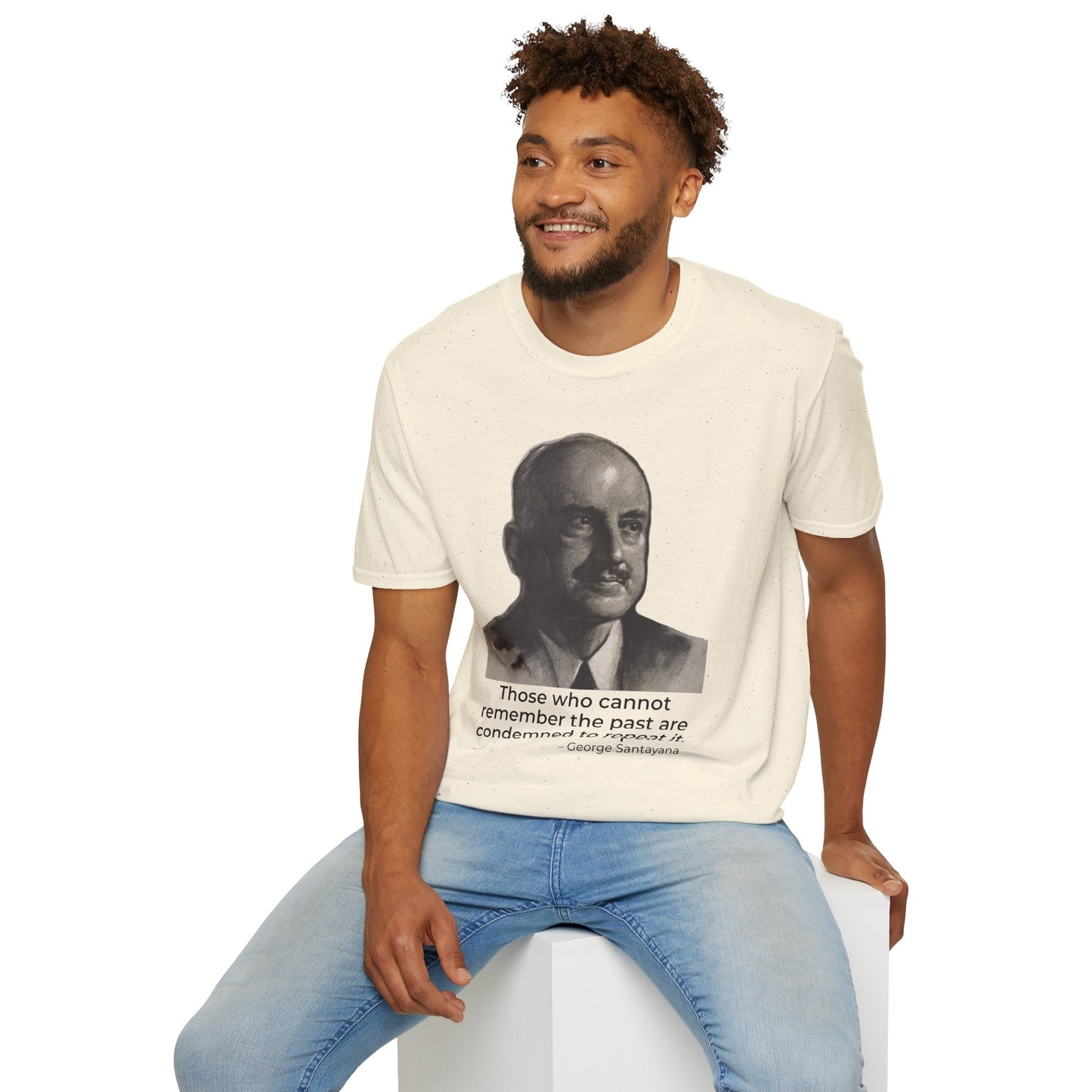 George Santayana History Quote Tee – Remember the Past (Natural)