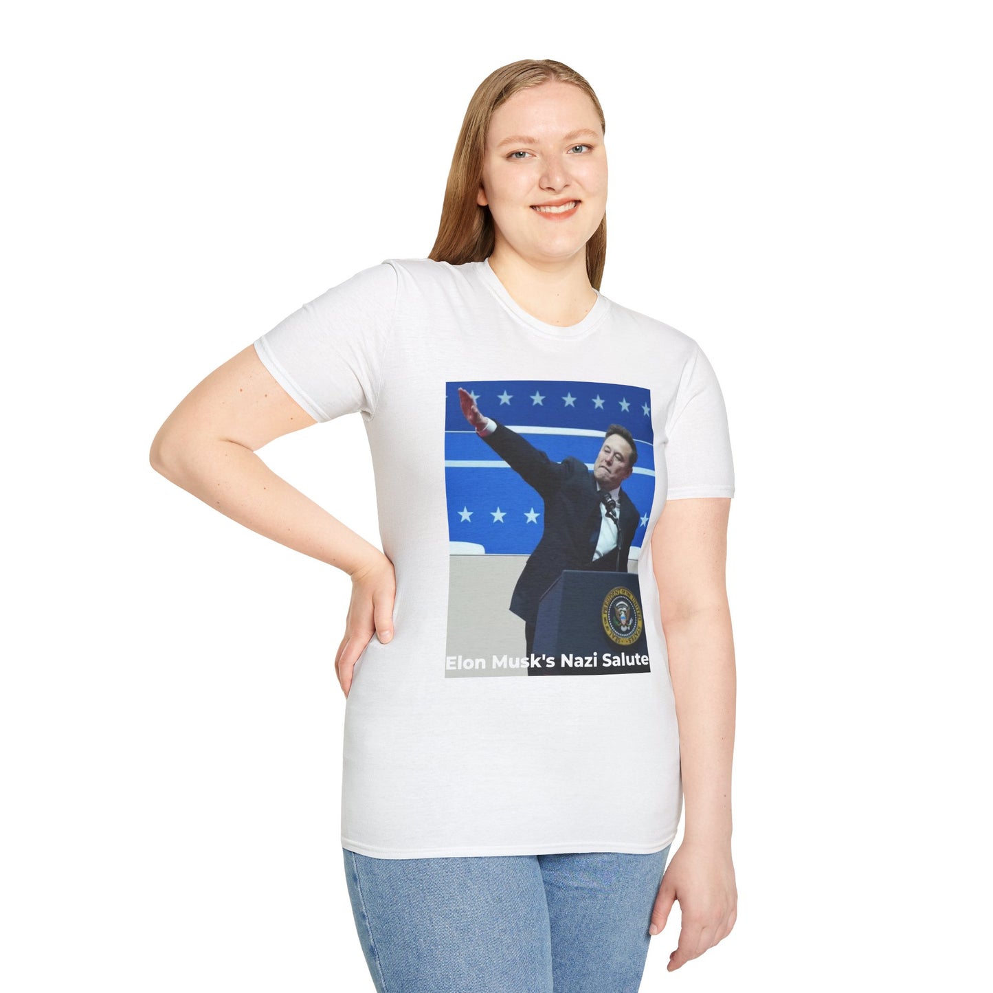 Elon Musk “Nazi Salute” Satire T-Shirt | Anti-Dictatorship Tee