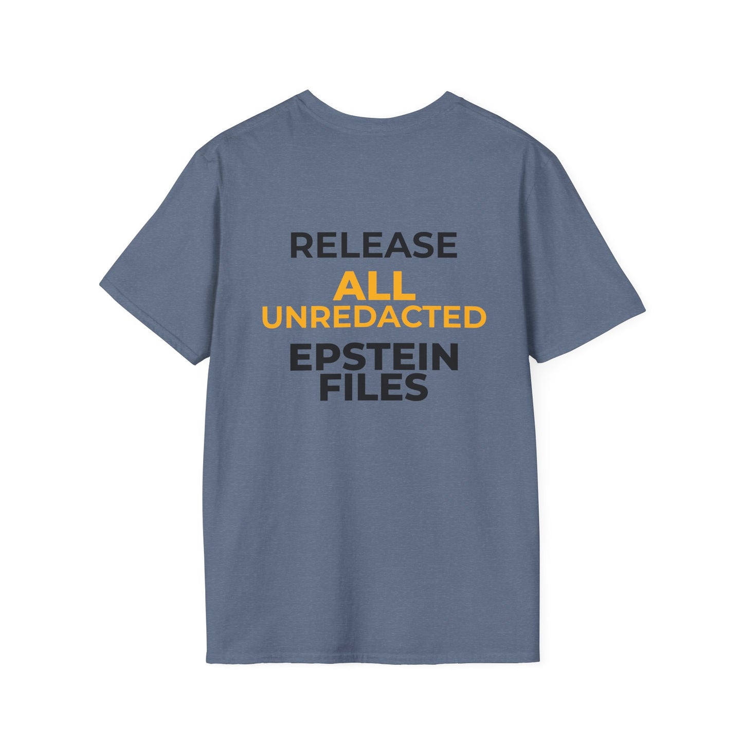 Sunlight Is the Best Disinfectant T-Shirt – Release Unredacted Files Transparency Tee – Heather Indigo