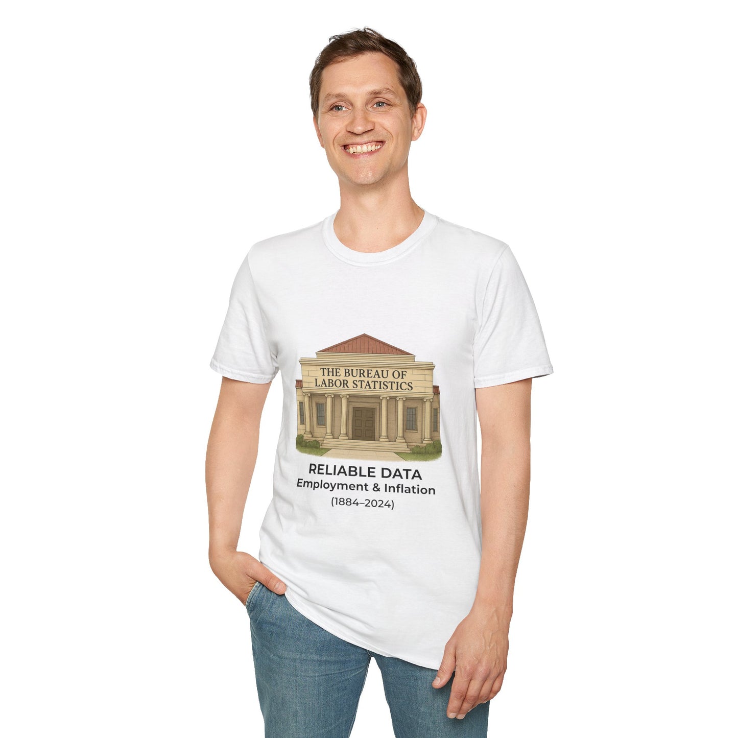Reliable Data vs Ministry of Propaganda T-Shirt | Bureau of Labor Statistics Satire Tee