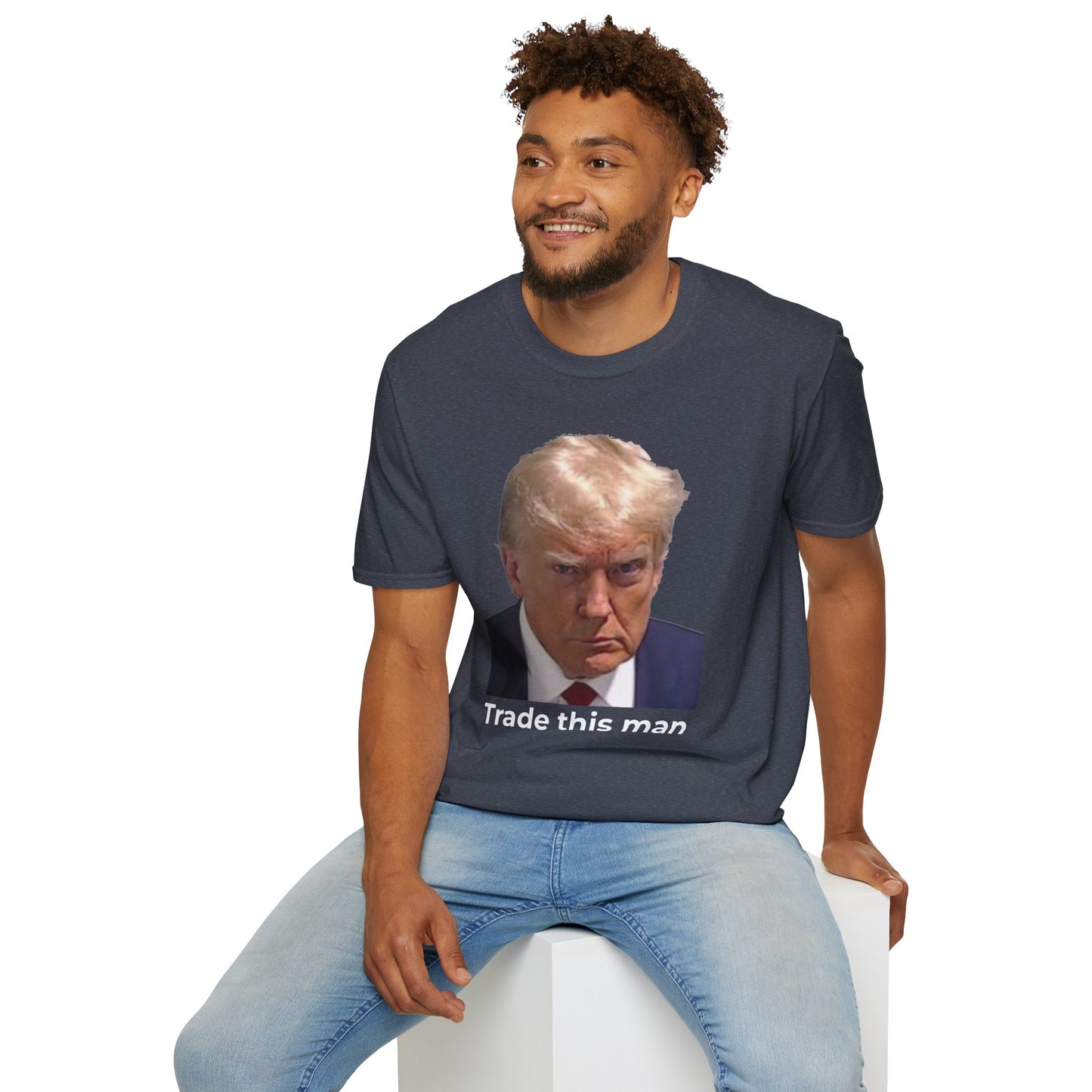 Let’s Make a Deal – Trump vs. Zelenskyy Two-Sided Political Satire Tee – Heather Navy Edition