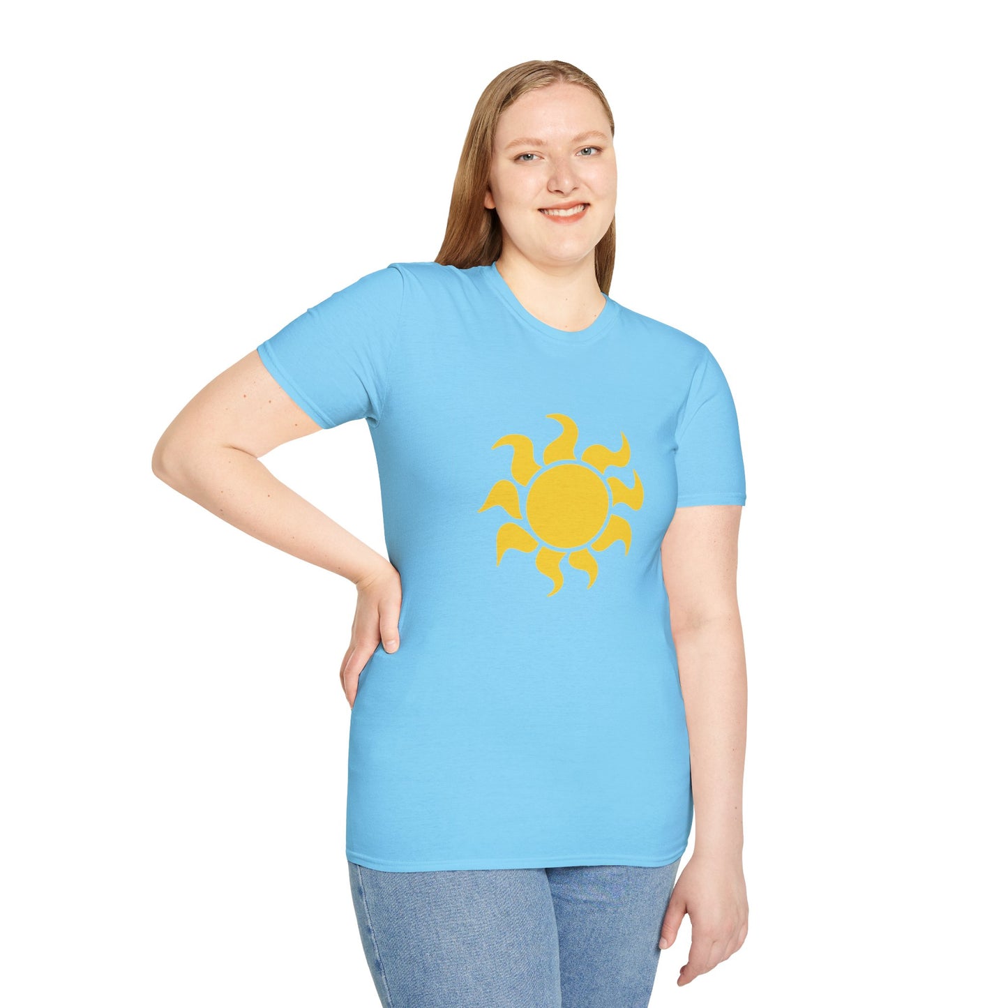 Cheap, Clean, and Burns Forever Sun T-Shirt | Sky Blue Solar Power Tee